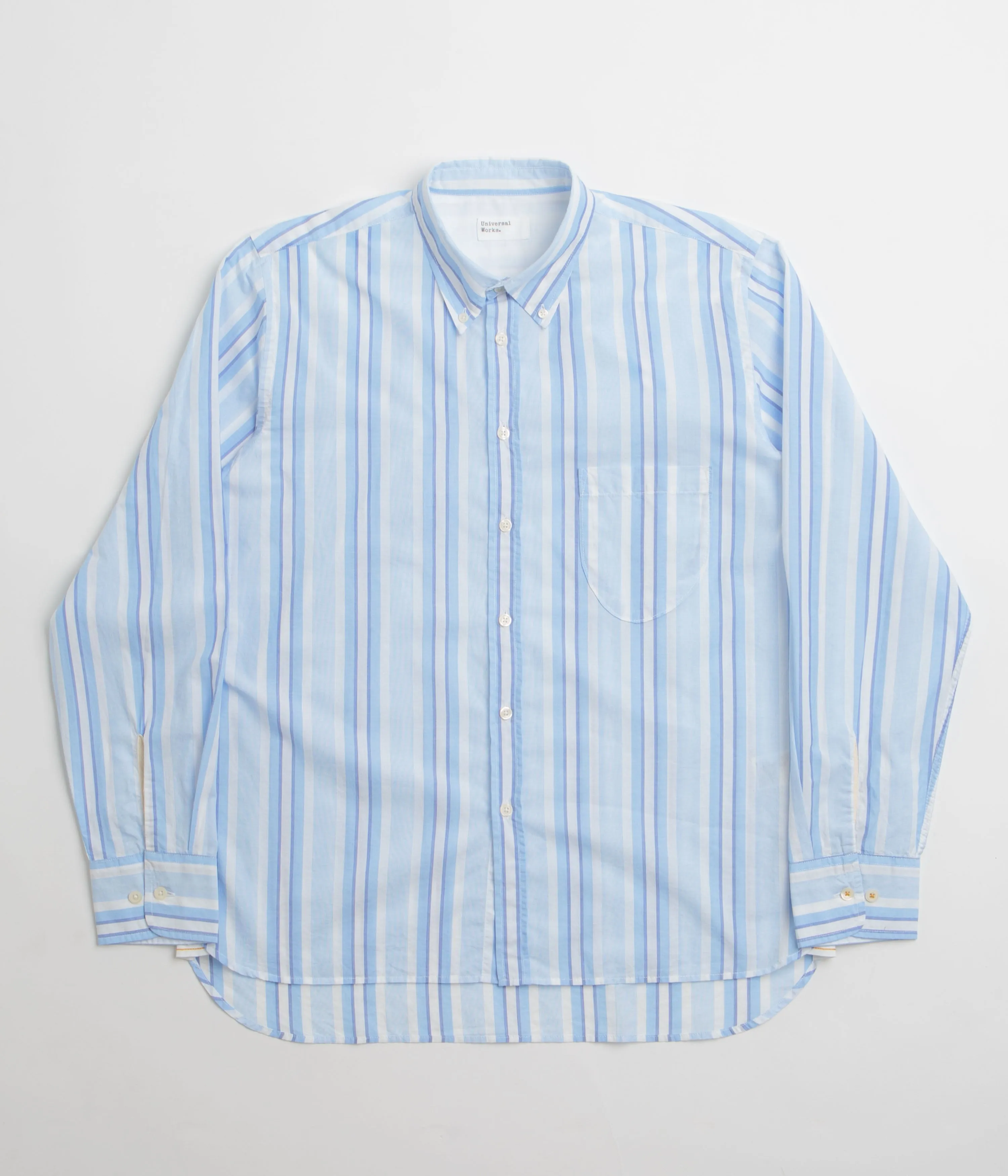 Universal Works Lazy Day Shirt - White / Blue Fashion staples Corporate Retreat