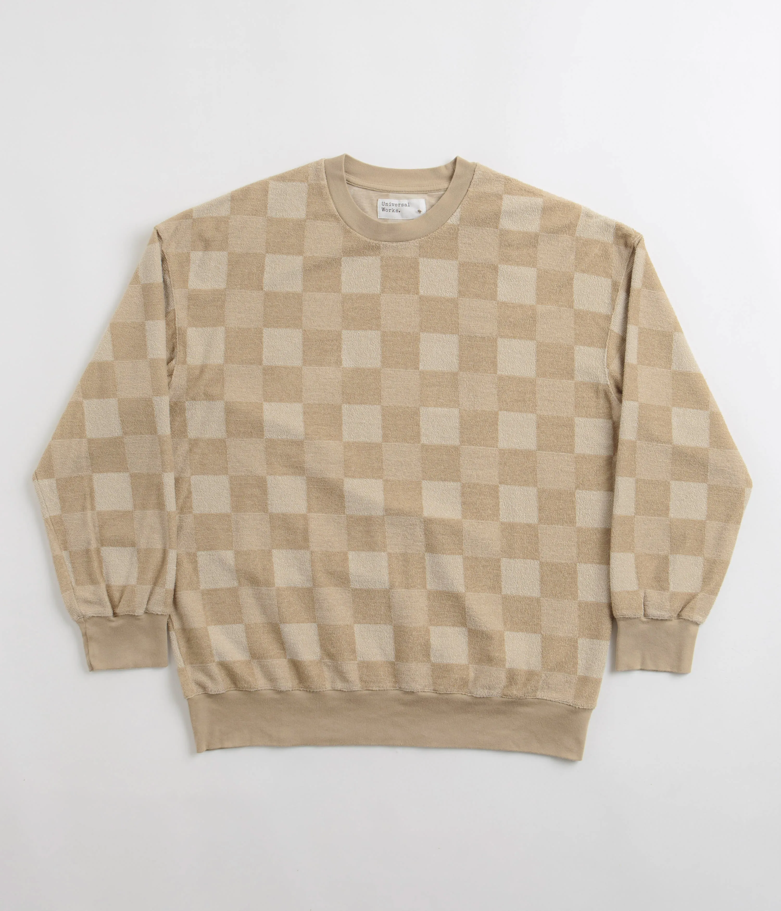 Universal Works Loose Crewneck Sweatshirt - Sand Everyday Layer Travel Friendly