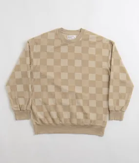 Universal Works Loose Crewneck Sweatshirt - Sand Everyday Layer Travel Friendly
