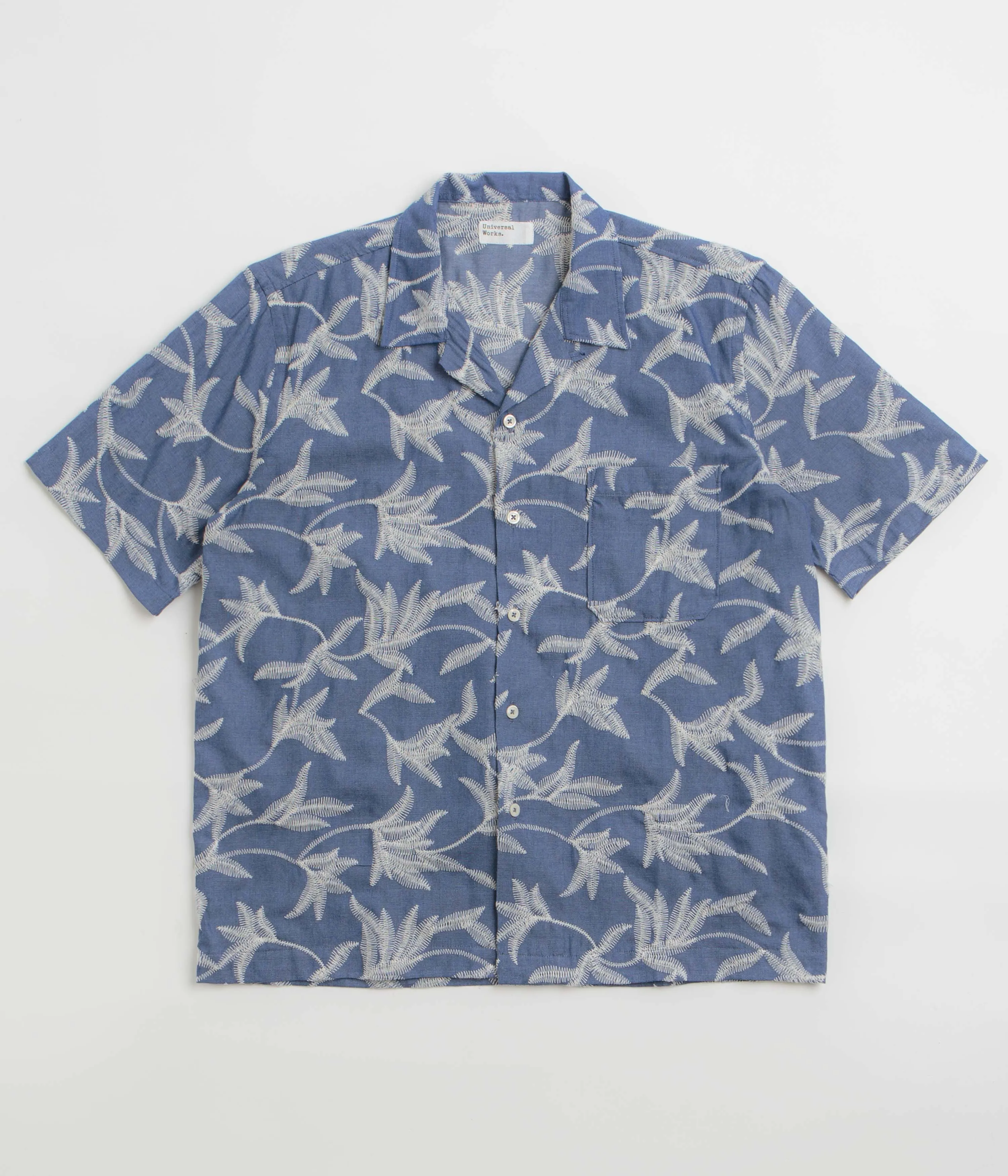 Beach Wear Universal Works Road Shirt - Indigo / Summer Jungle