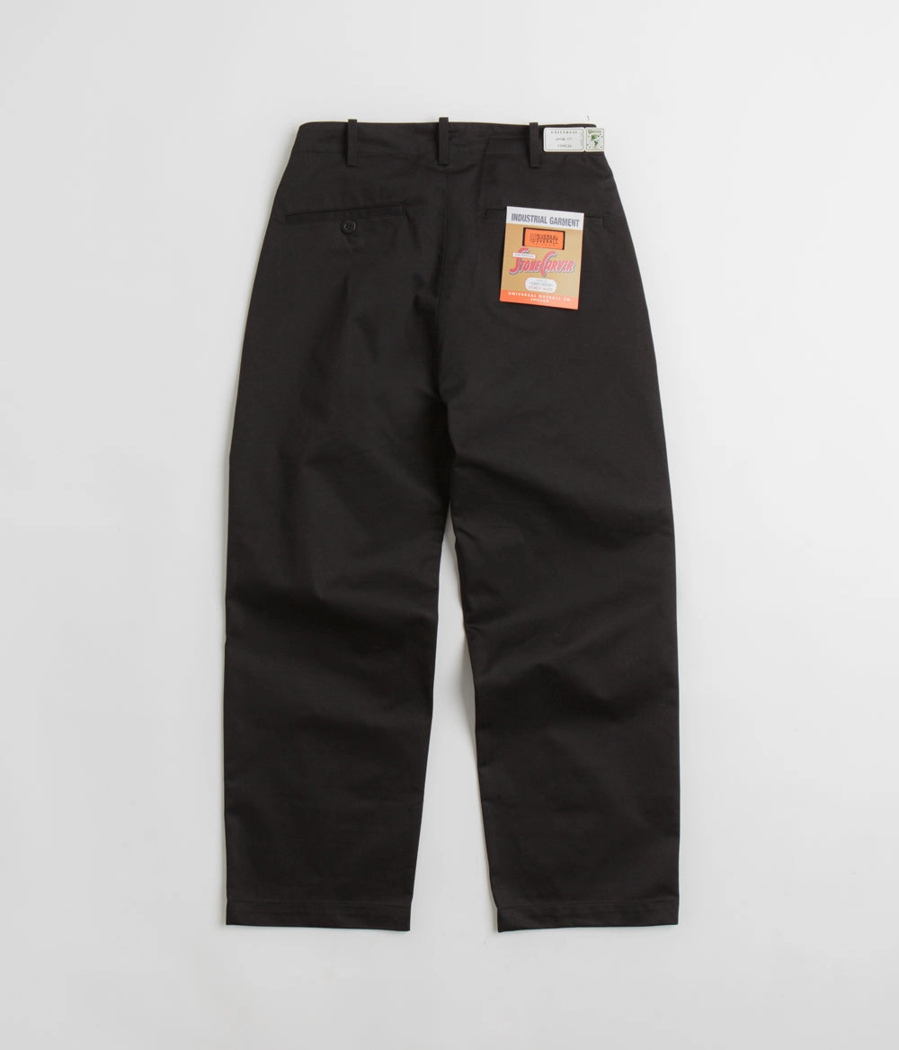 Low Bulk Material Tapered Leg Design Universal Overall Type.04 Wide Pants - Black