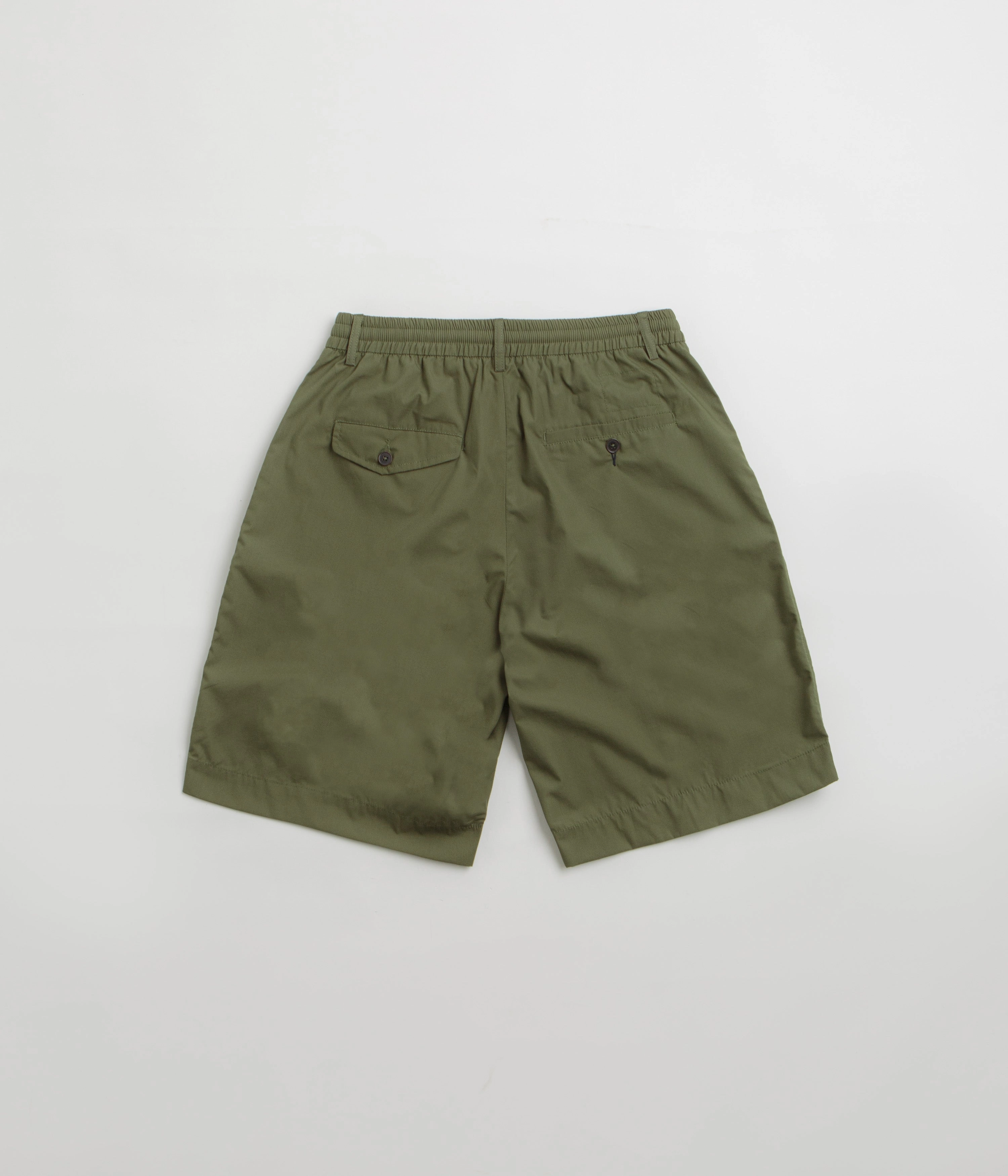 Baby shower gift ethnic style Universal Works Pleated Track Shorts - Olive