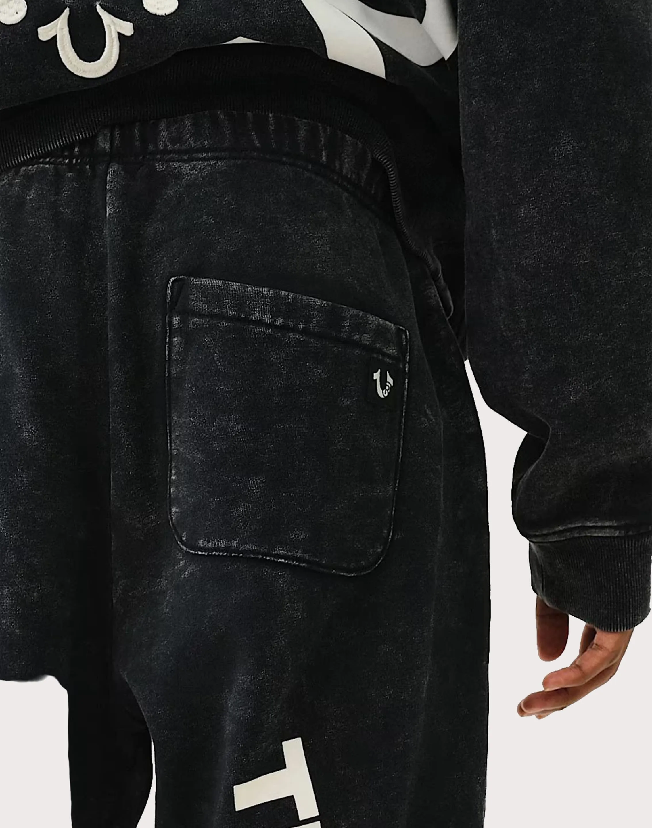 True Religion Mineral Wash Buddha Face Joggers Evening Chic StretchFit