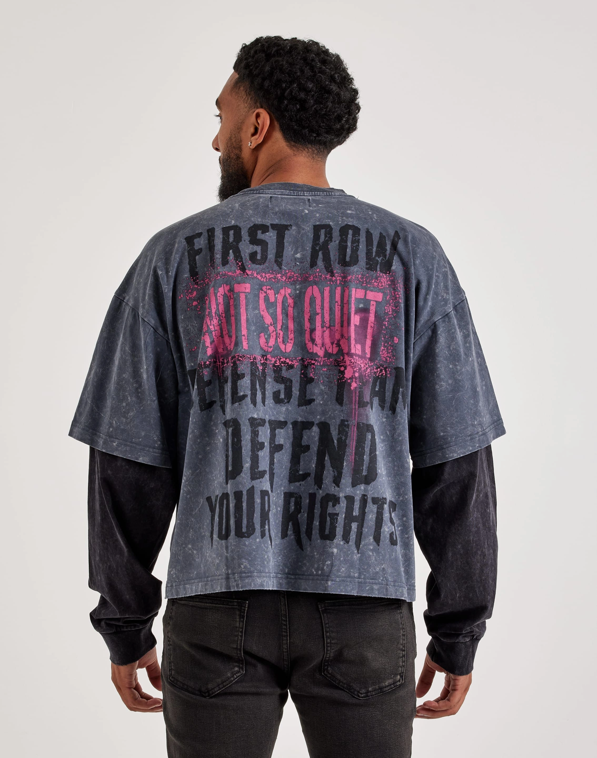 Semi Formal Joyful Mood First Row Caution Long-Sleeve Tee