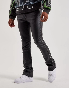 SweatWickingLining WAIMEA Wax Coated Stacked Metal Stud Jeans