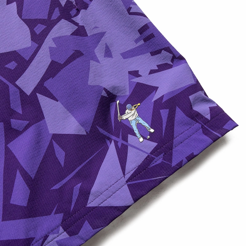 Eastside Golf Mesh Lined Short - Violet Stone Shatter Athletic Cut