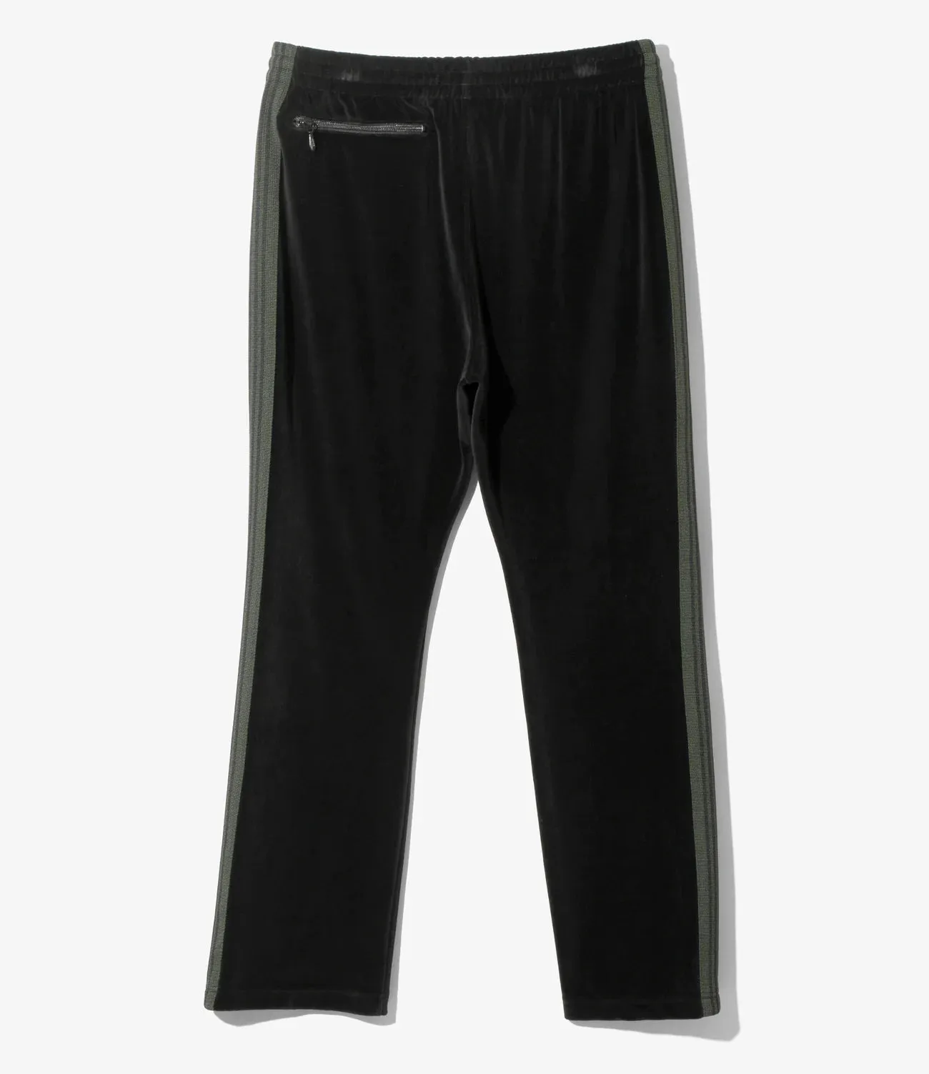 Silk Glow NARROW TRACK PANT VELOUR - BLACK