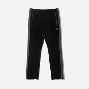 WrinkleFreeTexture NARROW TRACK PANT VELOUR - BLACK