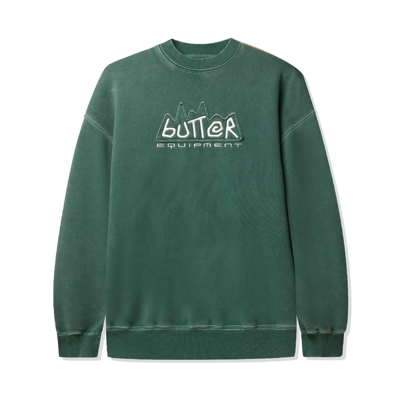 Butter Goods Equipment Applique Crewneck Sweatshirt - Washed Fern Daily Chic