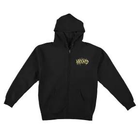 Full Zip Closure Casual Look Krooked - Necroshmoo Zip Hoodie Black
