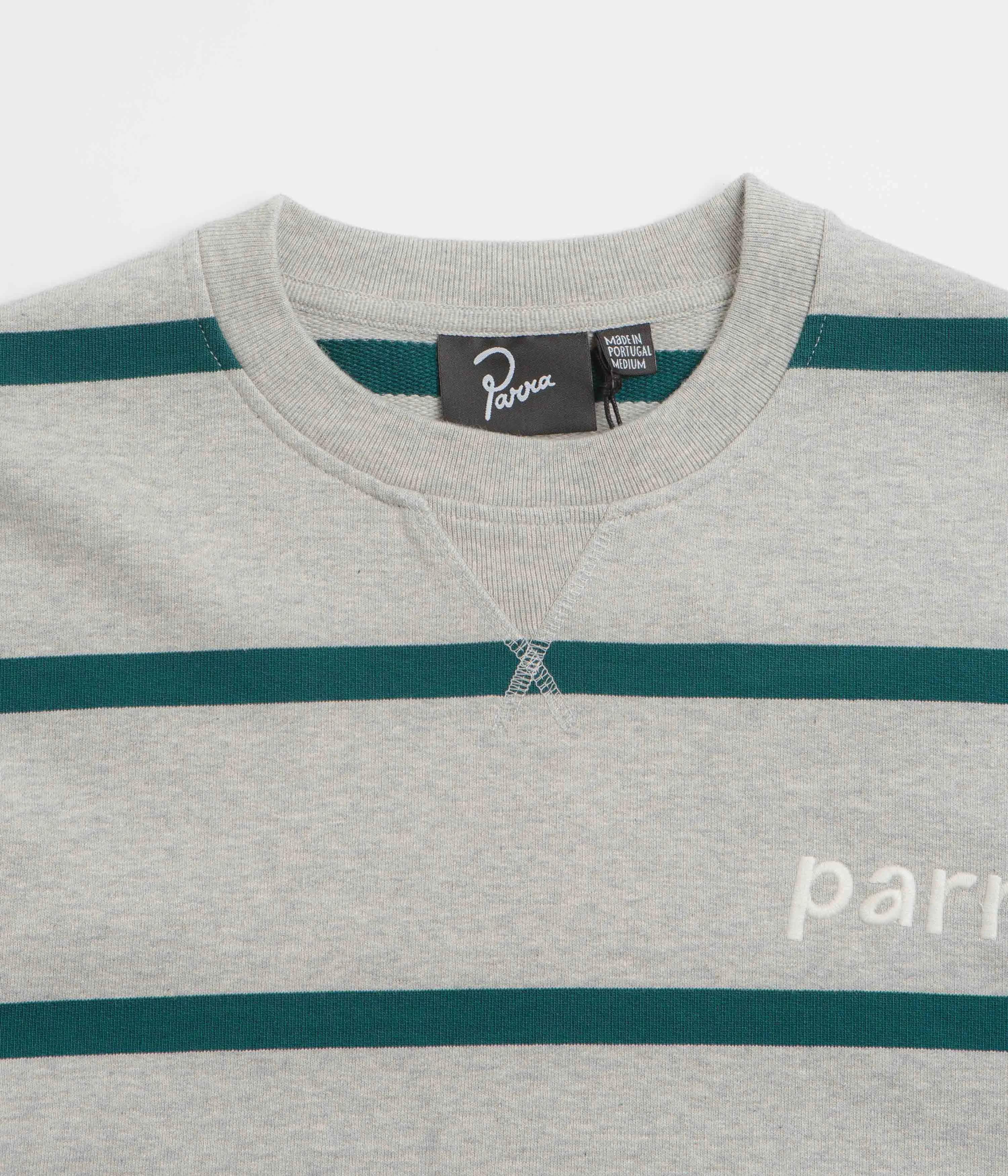 product birthday joy Comfort Wear by Parra Pristine Striper Crewneck Sweatshirt - Heather Grey
