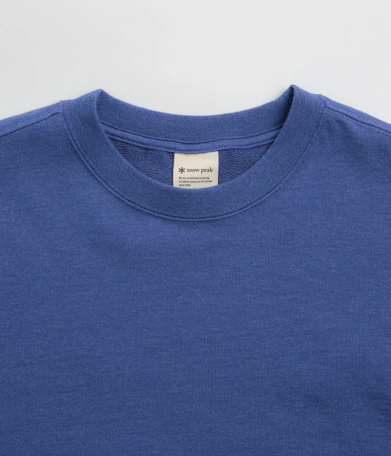 Snow Peak Recycled Cotton Crewneck Sweatshirt - Blue product pearl elegance