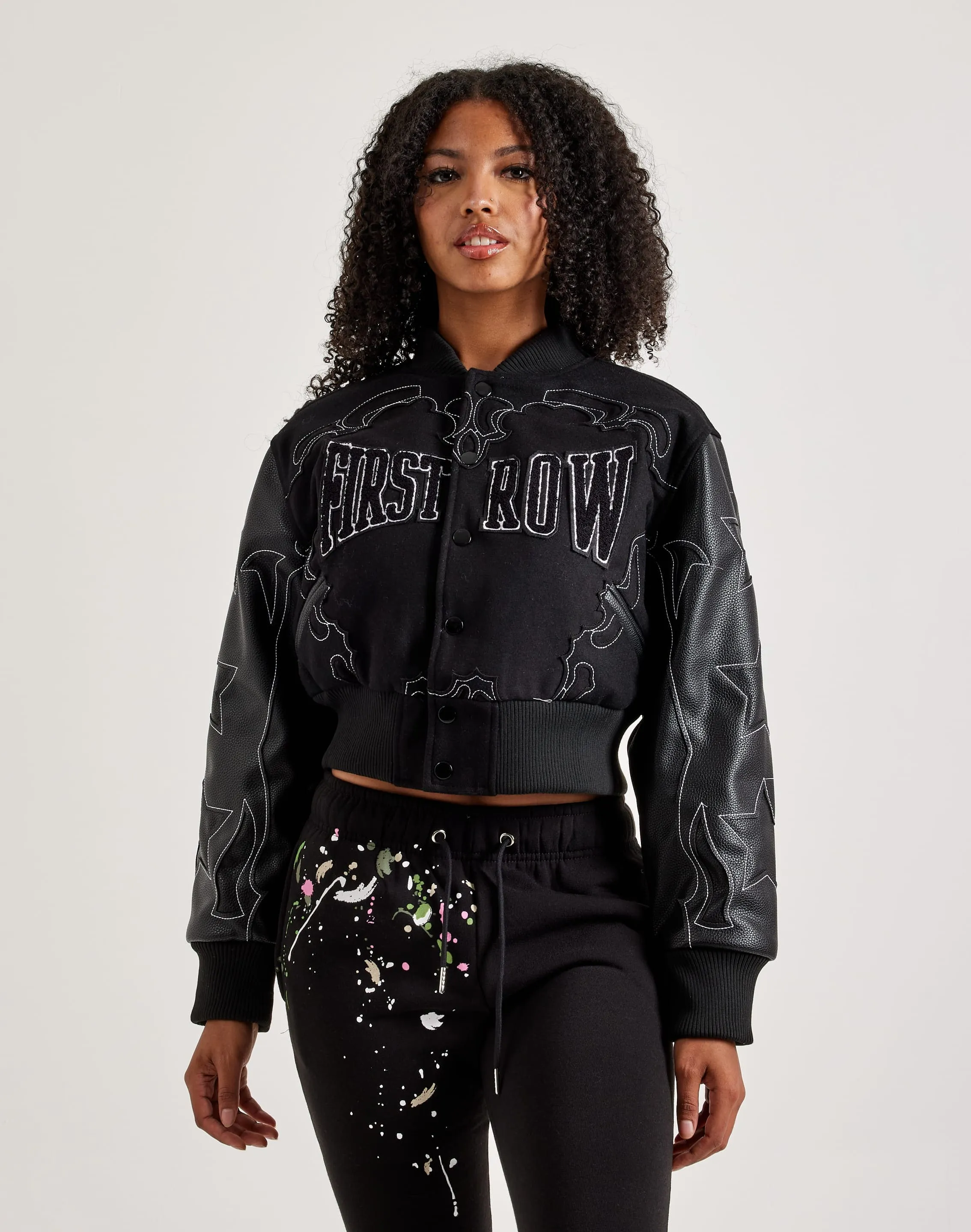 First Row Western Varsity Jacket Clear Glow