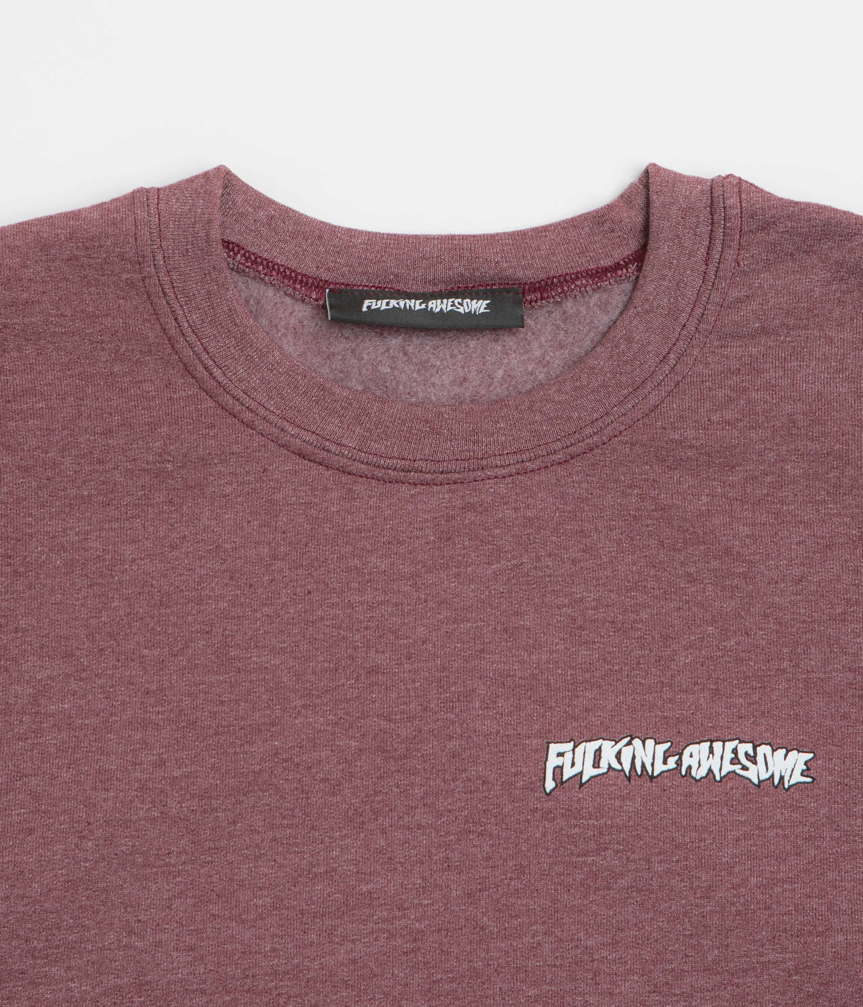 Fucking Awesome Believe Crewneck Sweatshirt - Maroon product metallic glamour