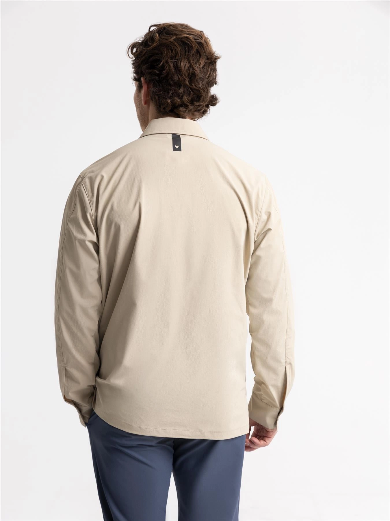 Noise Free Fabric Golf Overshirt Beige