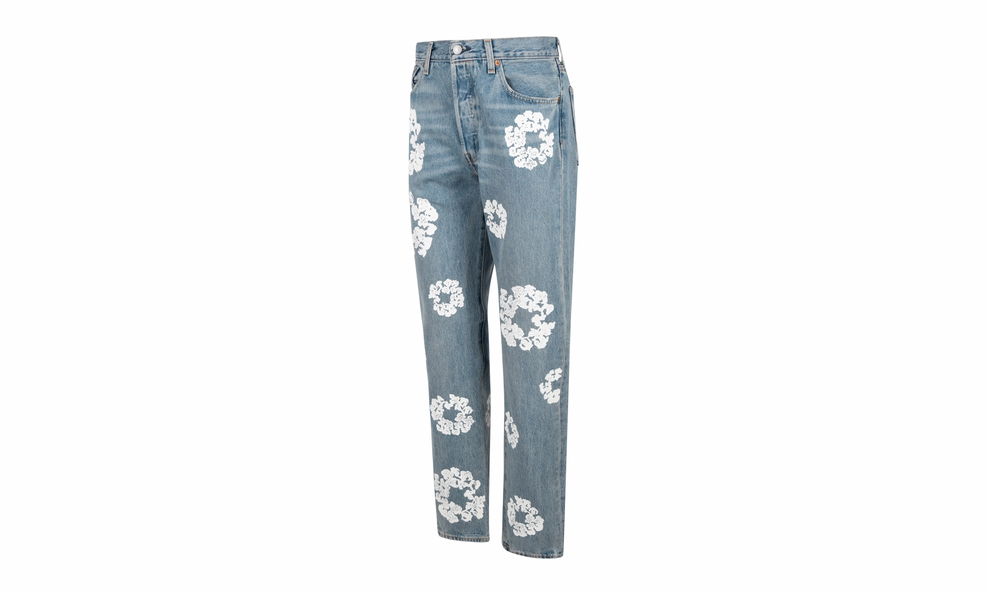 Breathable Lining System The Cotton Wreath Denim Jeans "Light Wash"