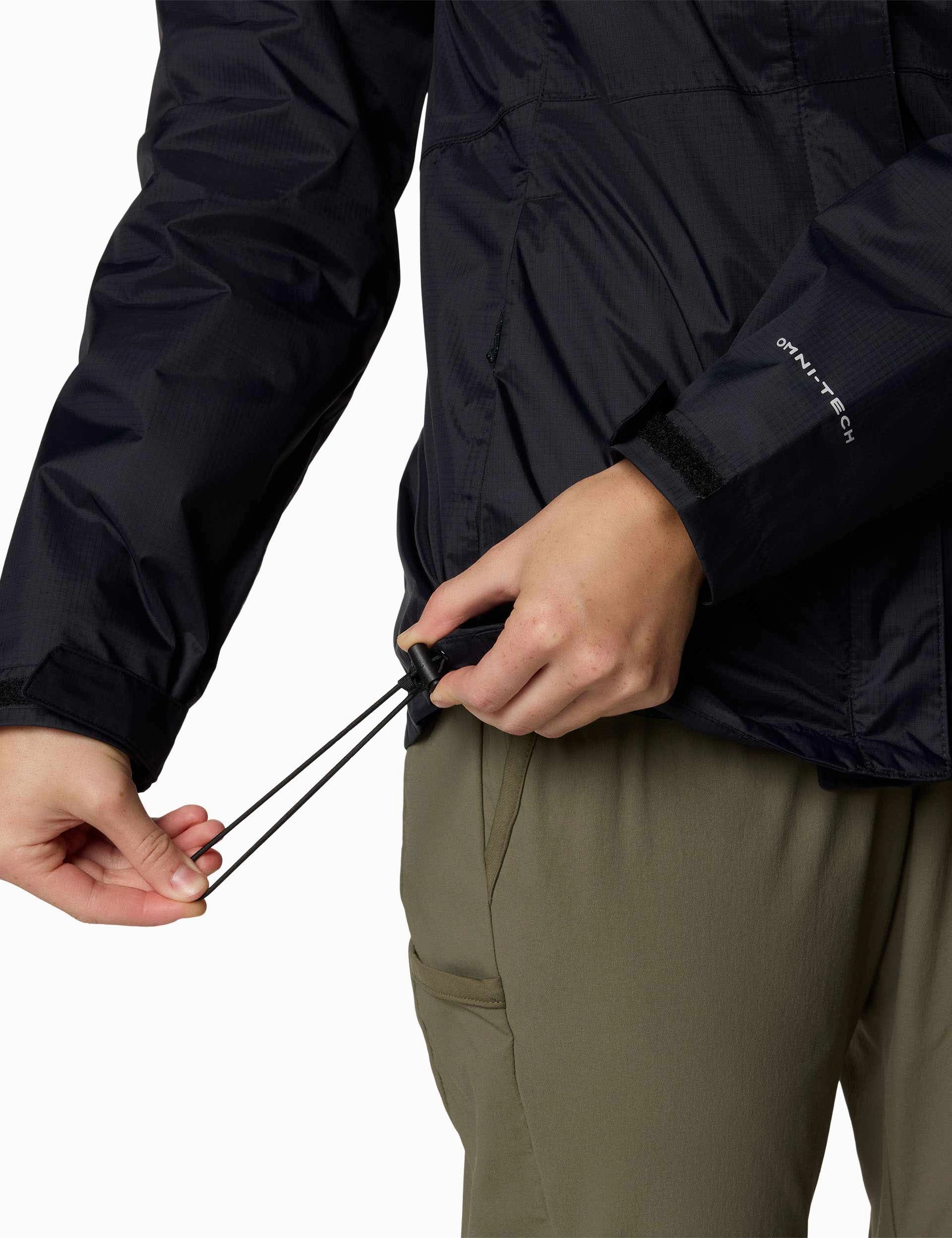 Pouring Adventure III Waterproof Hiking Jacket - Black Seamless Bonding Mid Season Wear