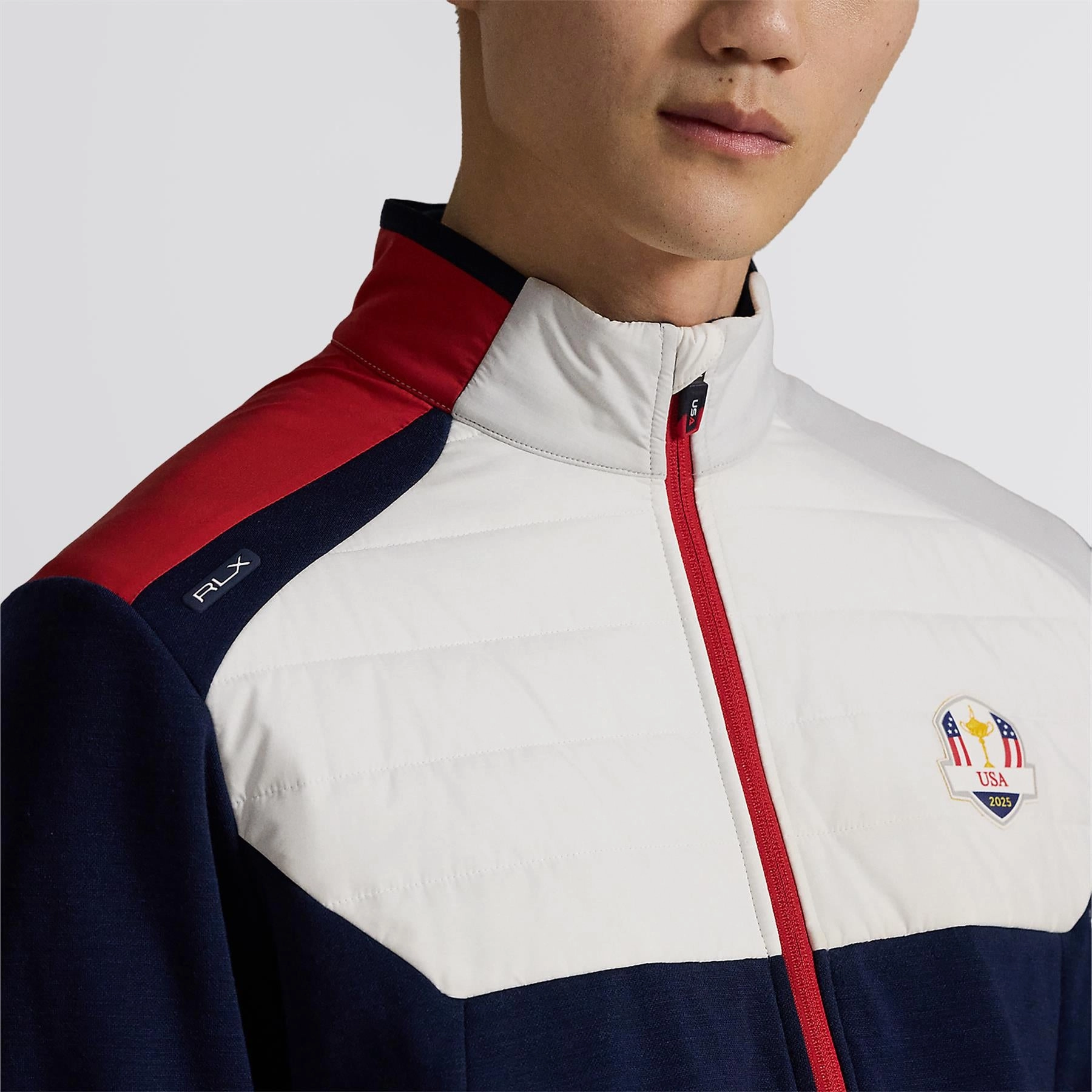 Static Resistant US Ryder Cup Hybrid Pullover Ceramic White/Refined Navy