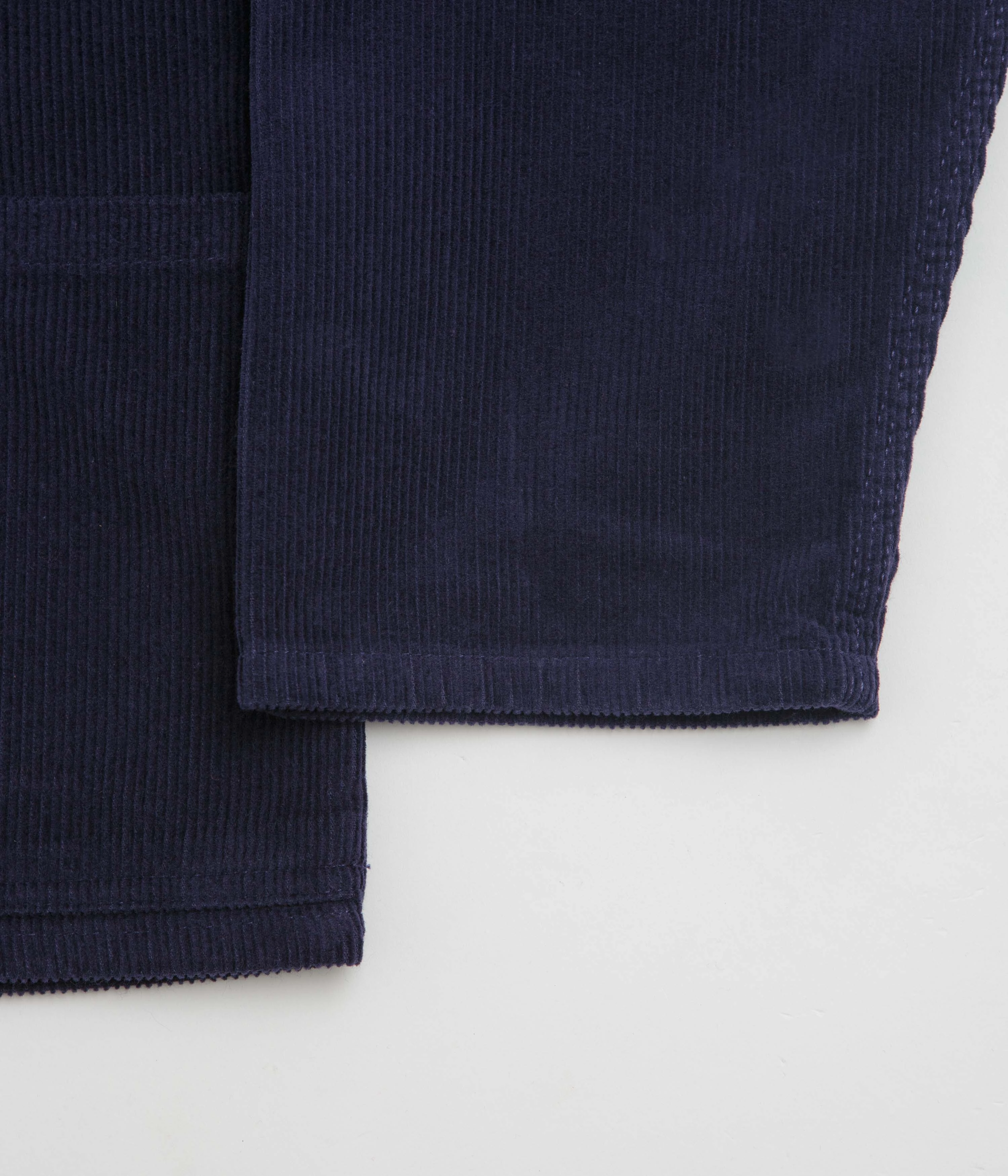 Uskees 3001 Cord Buttoned Overshirt - Deep Indigo Trend