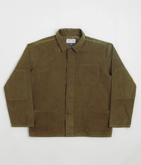Weather Fit Uskees 3001 Cord Buttoned Overshirt - Woodland Green
