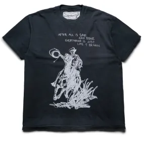 One Of These Days After All Is Said Tee - Sun Faded Black Breathable Minimalist Pocket Placement