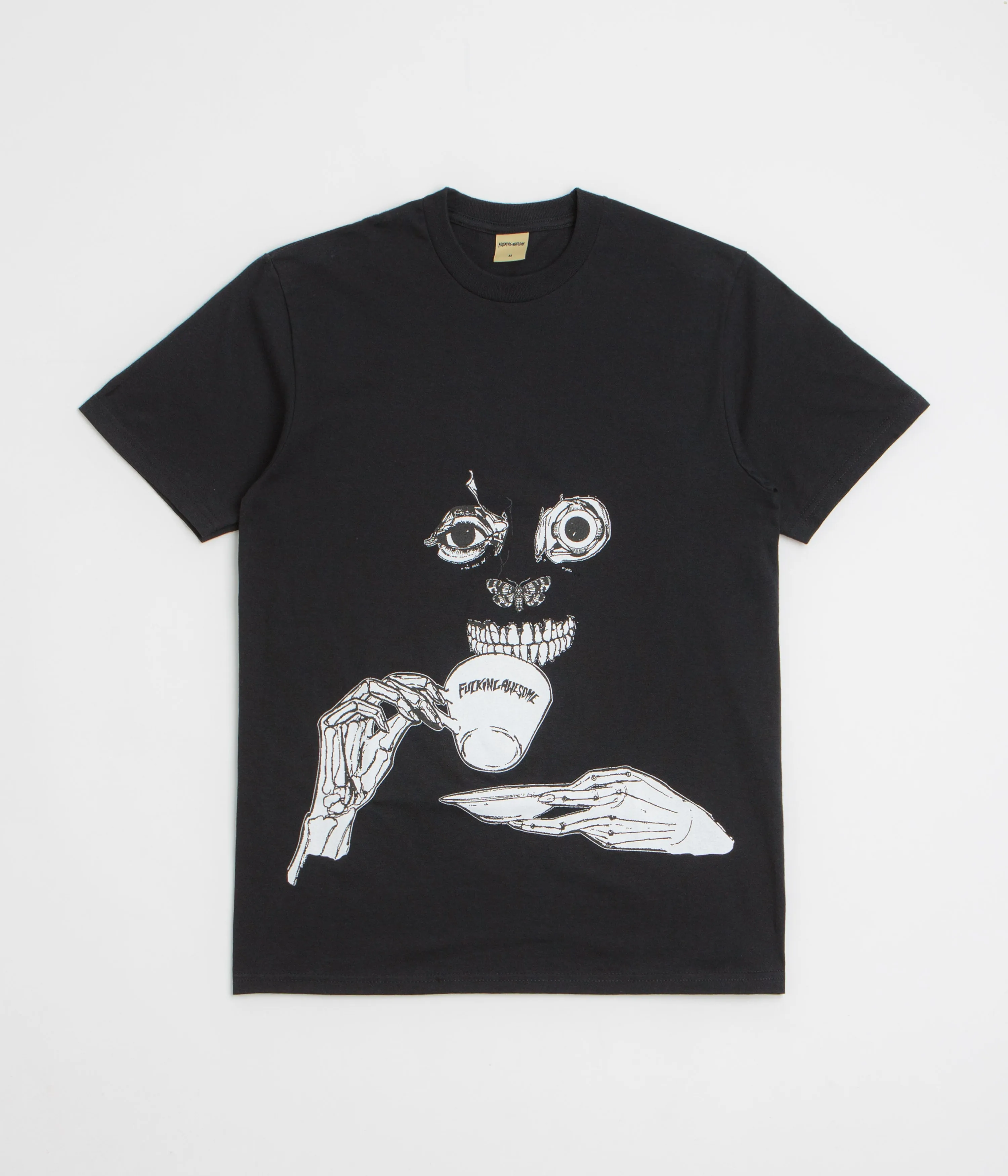 Suspenders Fucking Awesome Teethface T-Shirt - Black