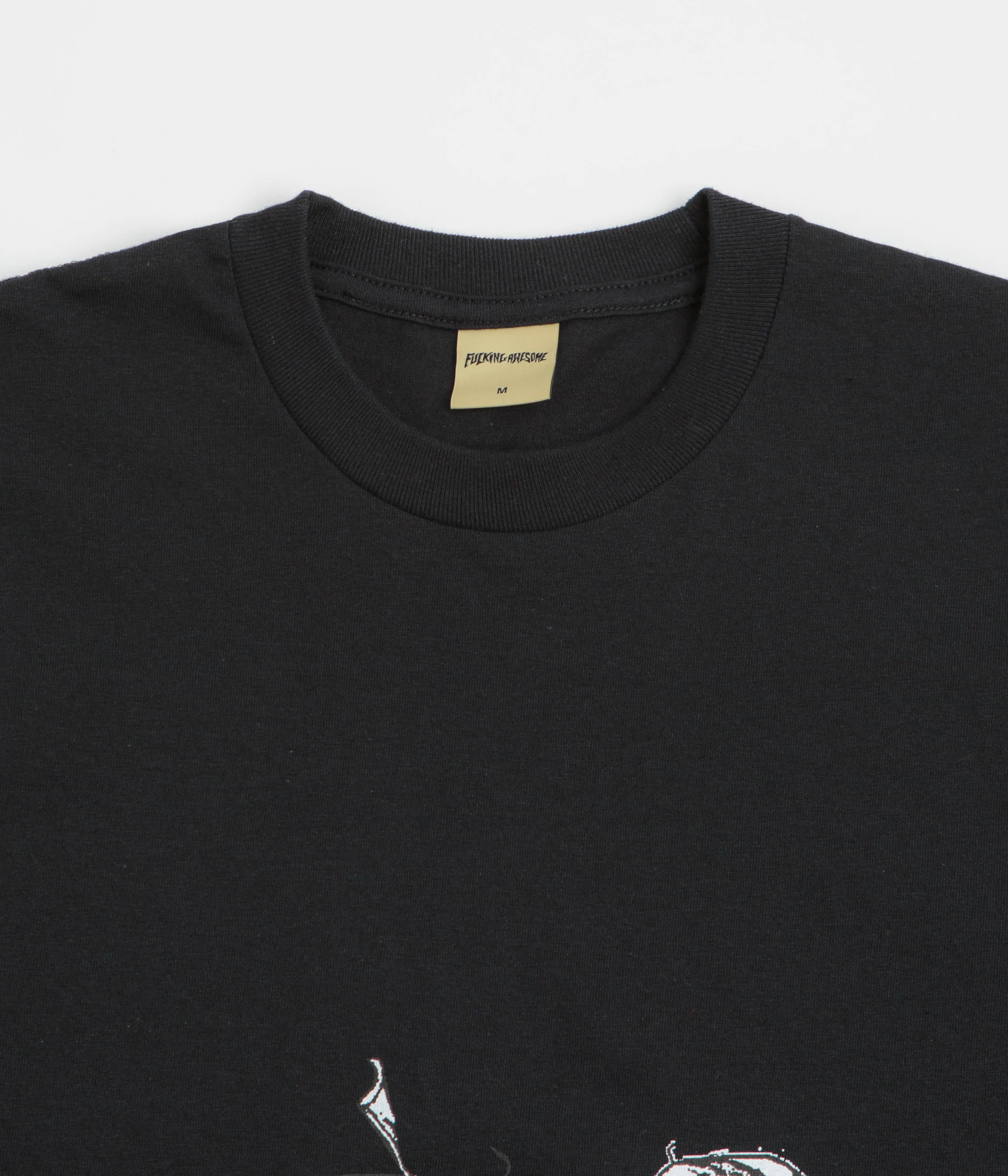 hotel Snap Buttons Fucking Awesome Teethface T-Shirt - Black