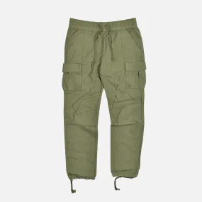 SATEEN CARGO PANTS - OLIVE Boho Light