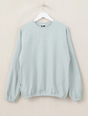 MicrofiberBlend Corespun Crew Neck (Pale Grey)