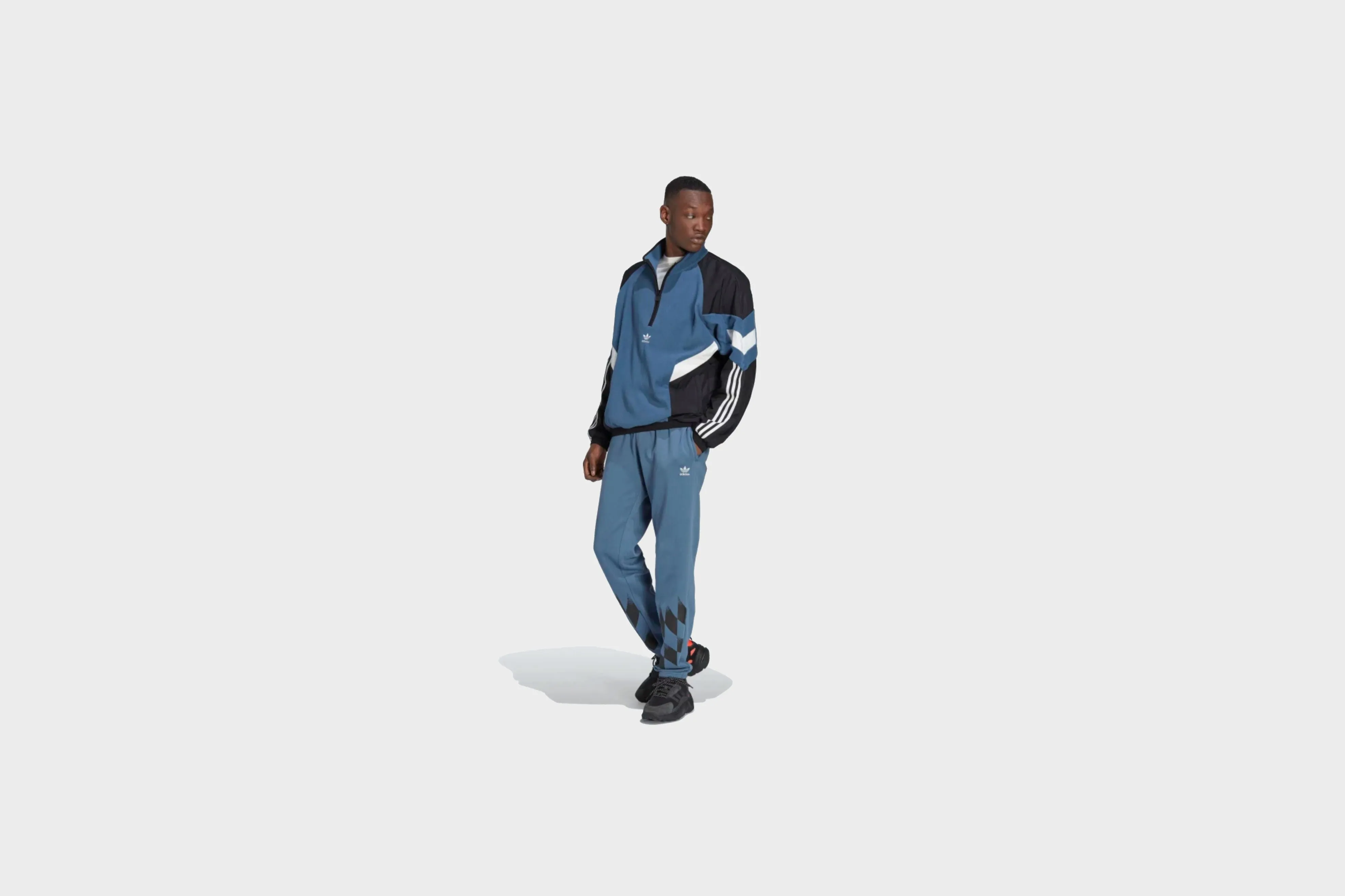 clean look SeamlessFit Adidas Rekive Placed Graphic Sweatpants (Wonder Steel)