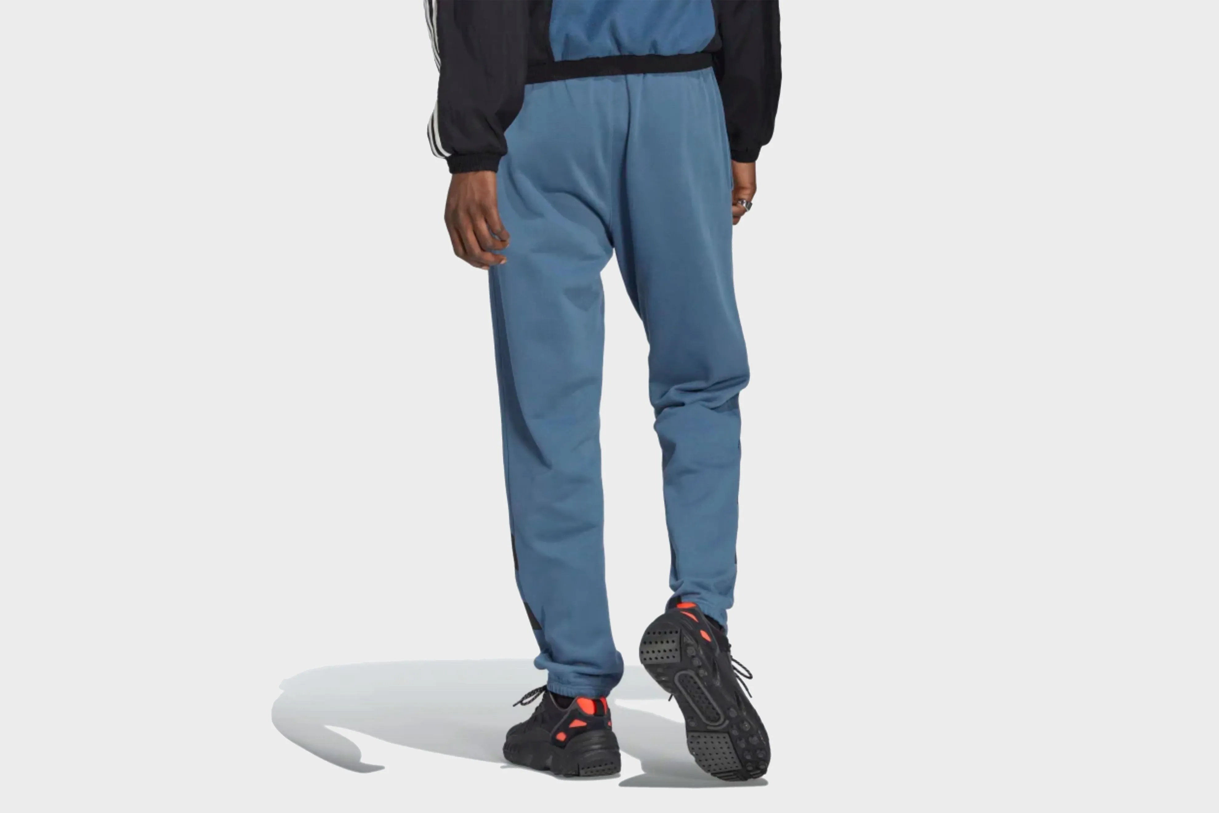 Adidas Rekive Placed Graphic Sweatpants (Wonder Steel) Seamless Sleeve Construction
