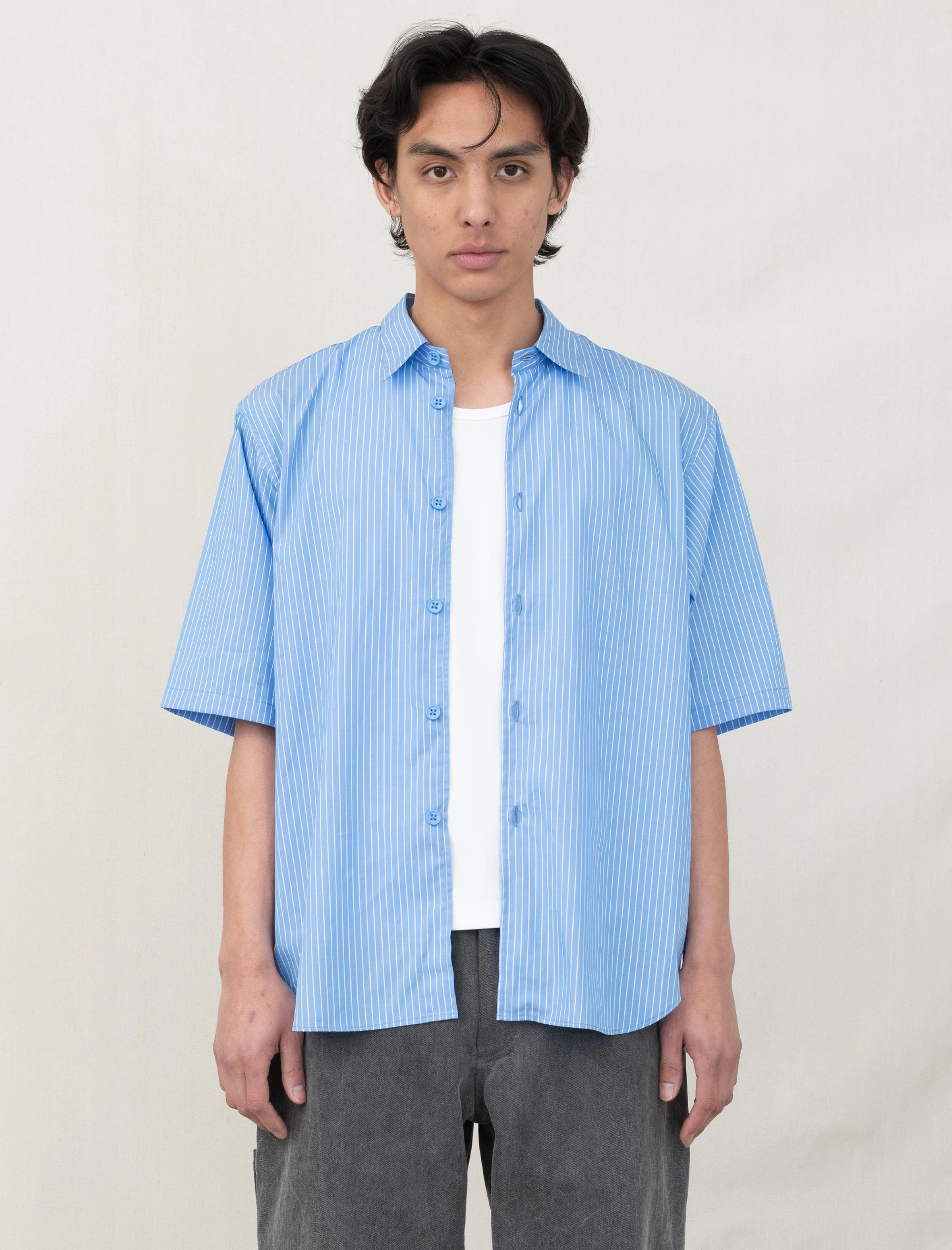 R18S9 Weather Shirt (Pool Stripe) Abrasion Resistant Surface SoftLining