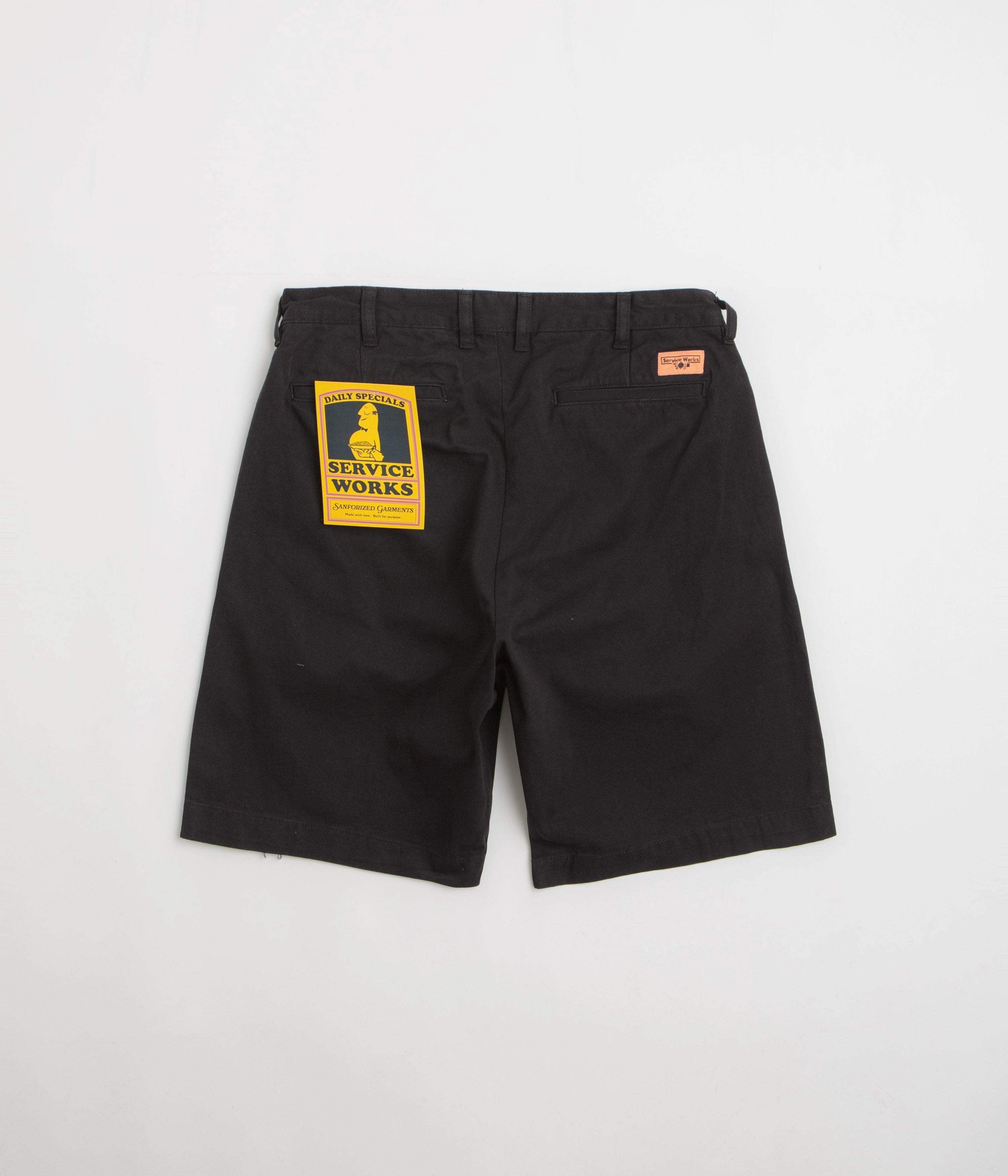 Service Works Drill Part Timer Shorts - Black Chafe Free Edging