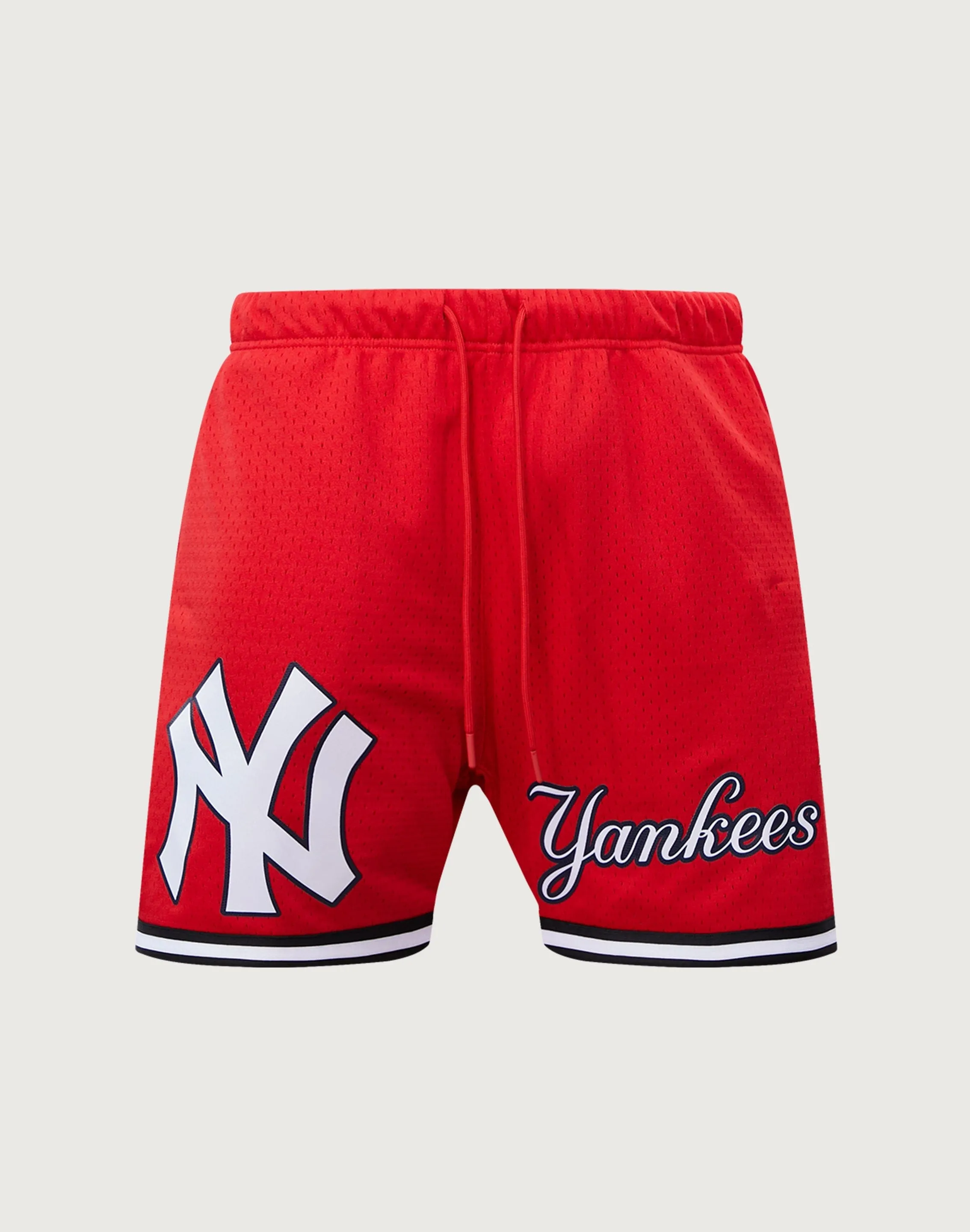 Pro Standard MLB New York Yankees Logo Mesh Shorts elastic waistband StainlessZippers