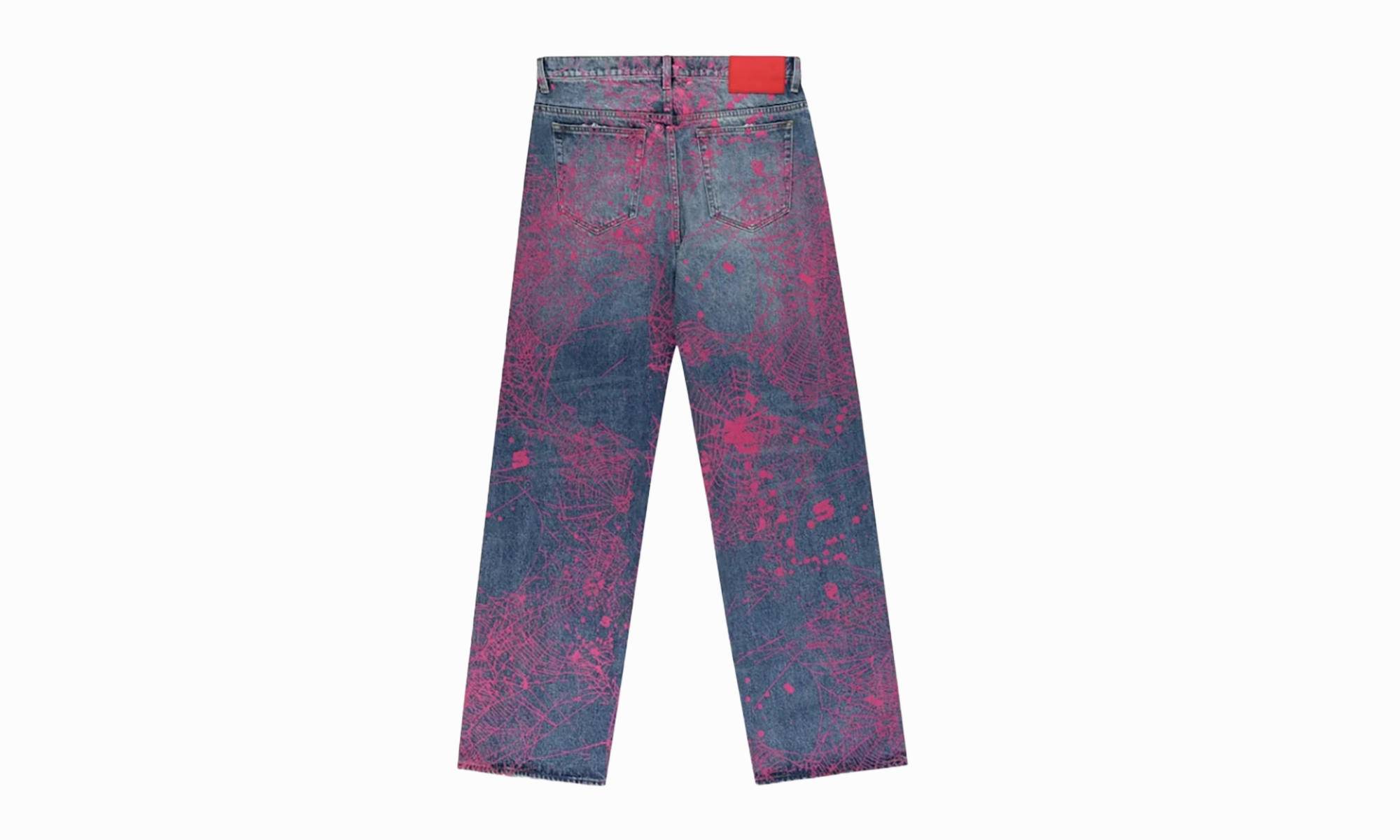 Recycled Material Permanent Crease Retention V2 Web Denim Jeans "Pink"