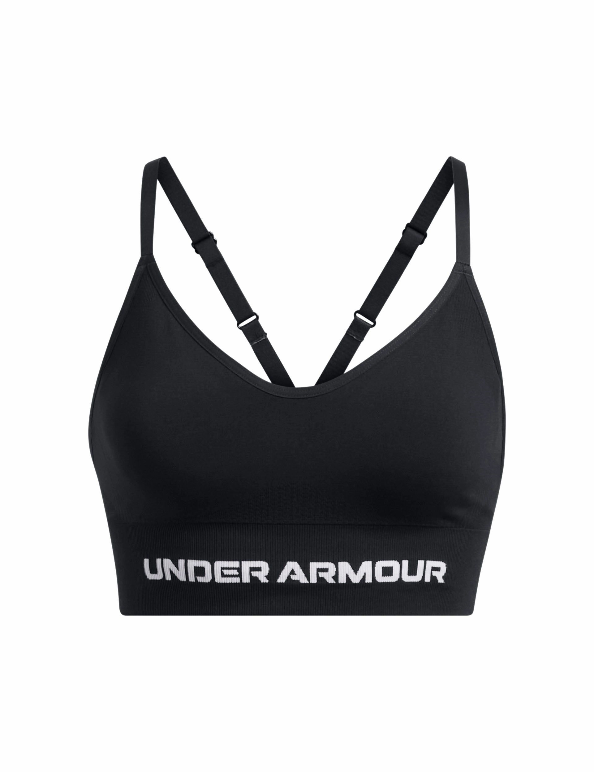 Vanish Seamless Low Sports Bra - Black/White Bright Flexible Fabric