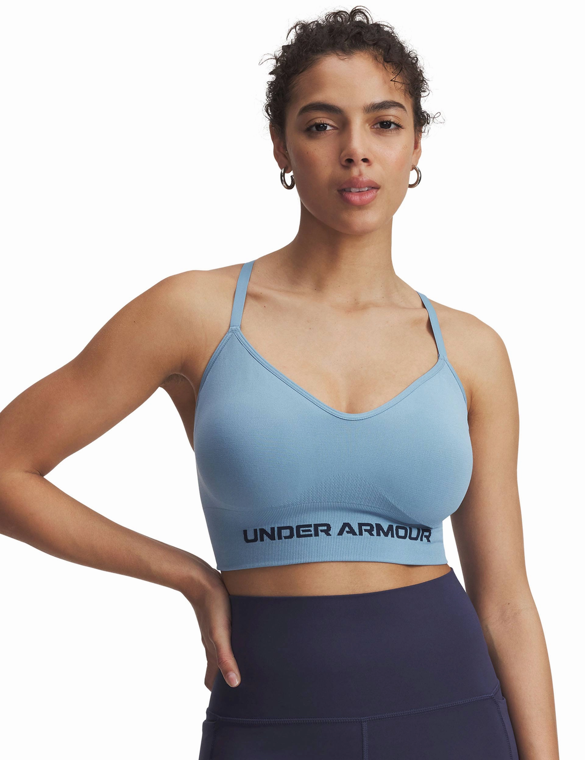 Anatomical Contour Vanish Seamless Low Sports Bra - Blue Smoke/Washed Navy