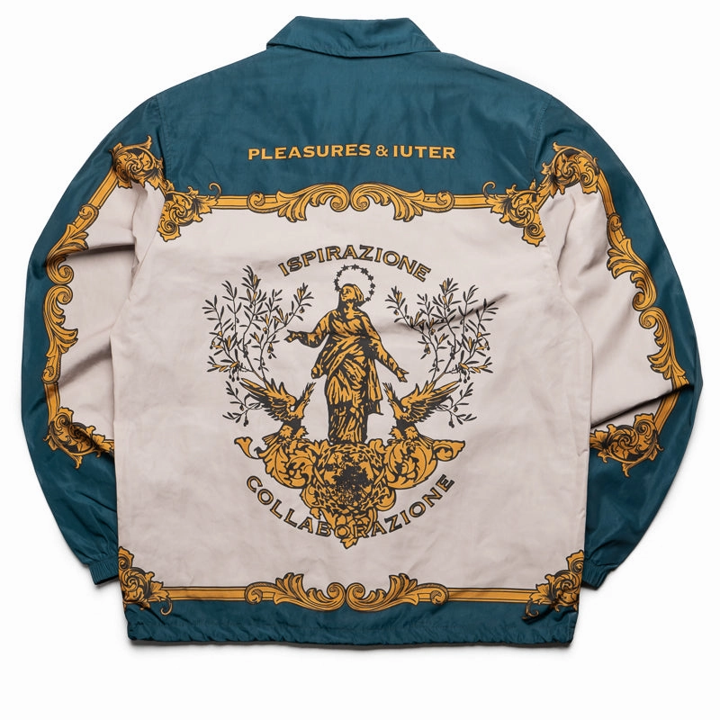 Pleasures Lorenzo Coach Jacket - Dark Green starlight