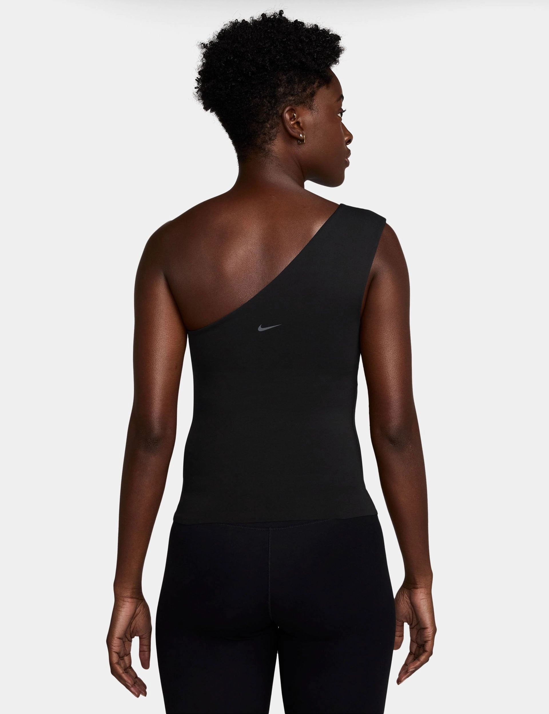 Zenvy Dri-FIT Asymmetrical Tank Top - Black mesh panels