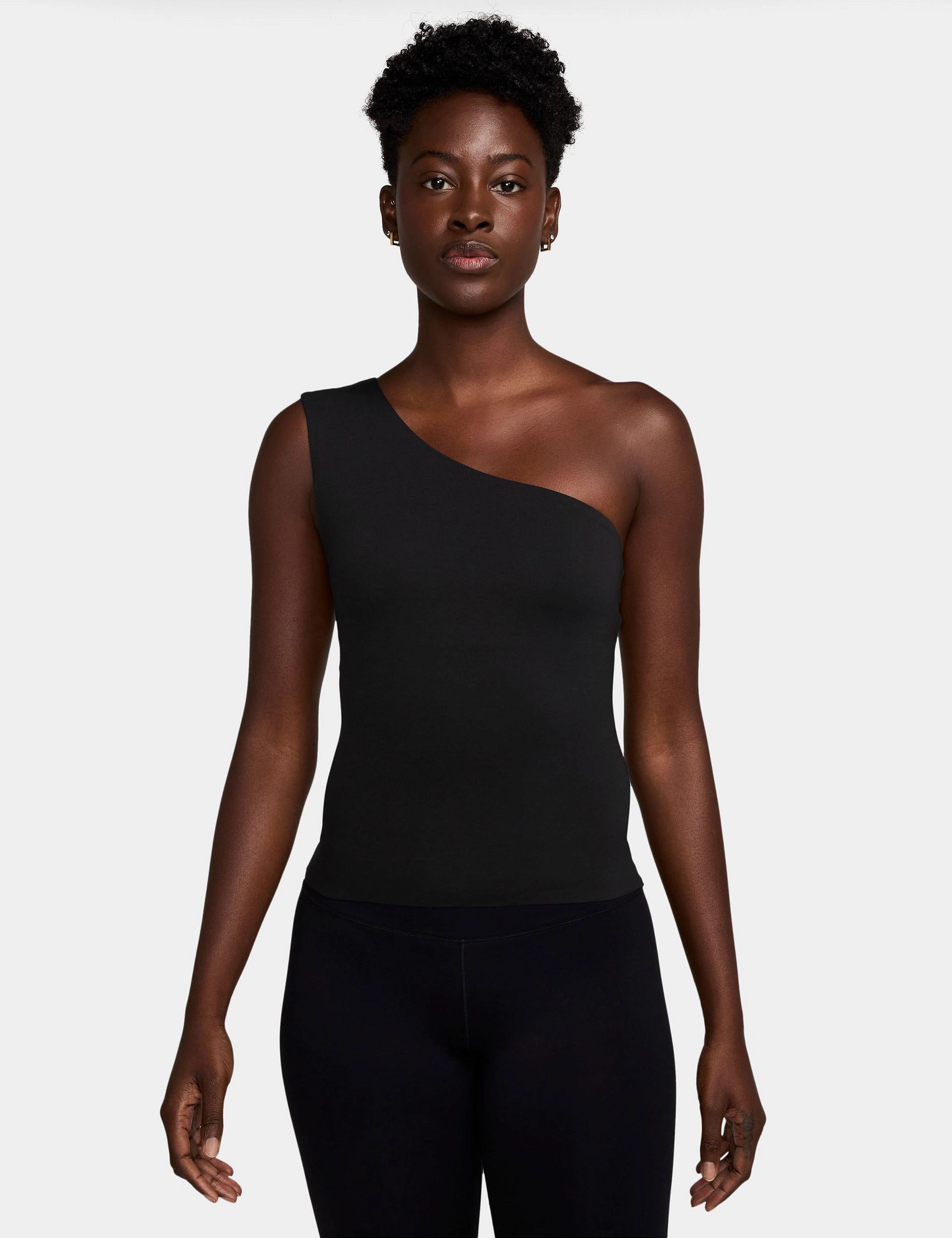 Moisture wicking Zenvy Dri-FIT Asymmetrical Tank Top - Black
