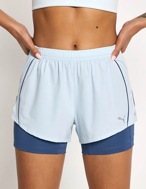Velocity 2in1 3" Running Shorts - Sea Glass Clean Finish Water Repellent Coating