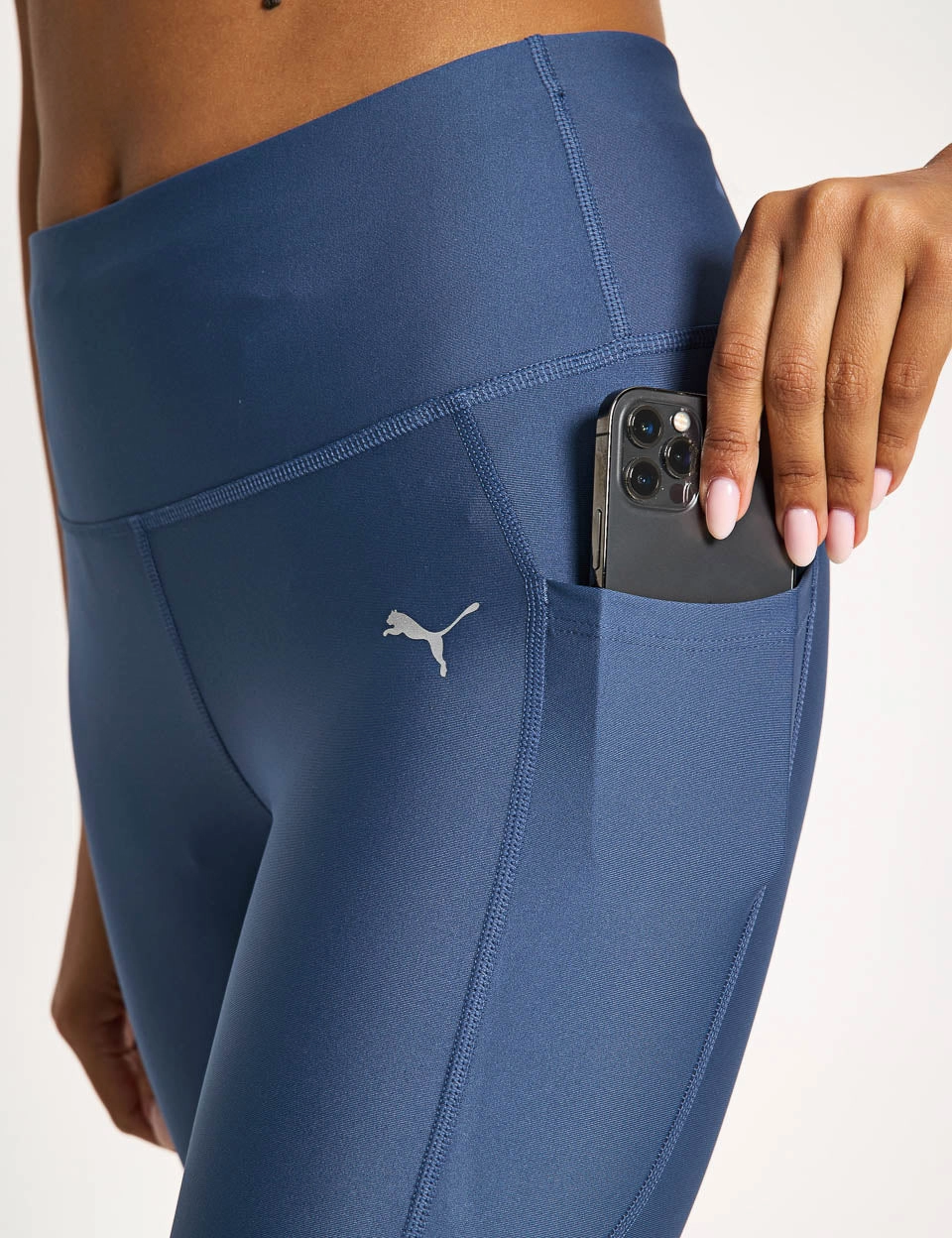 Eco Friendly Gym Workout Fast Dry Velocity Running Tights - Dark Indigo