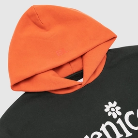 VENICE CHECKER SLEEVE KNIT HOODIE