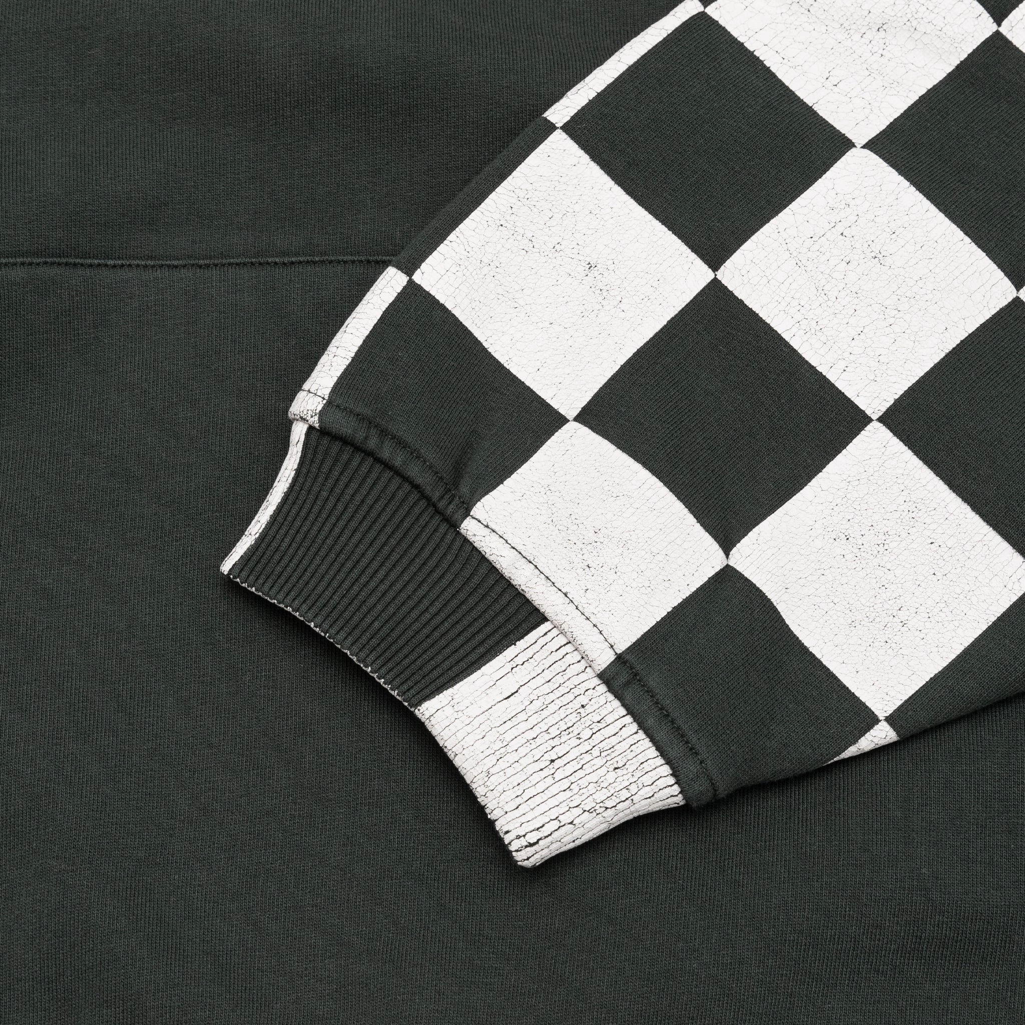 VENICE CHECKER SLEEVE KNIT HOODIE