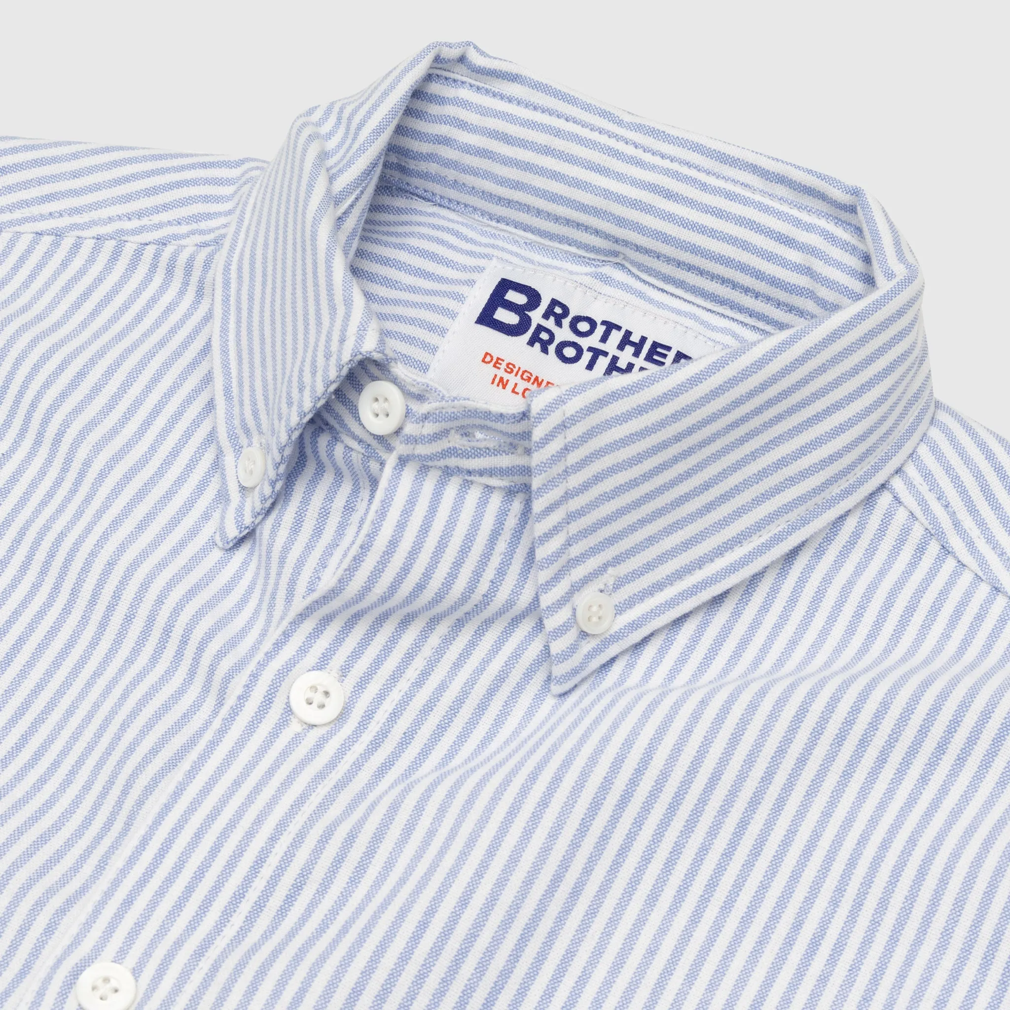 Loose Fit Polished Style SIMPLE STITCH STRIPE OCBD SHIRT