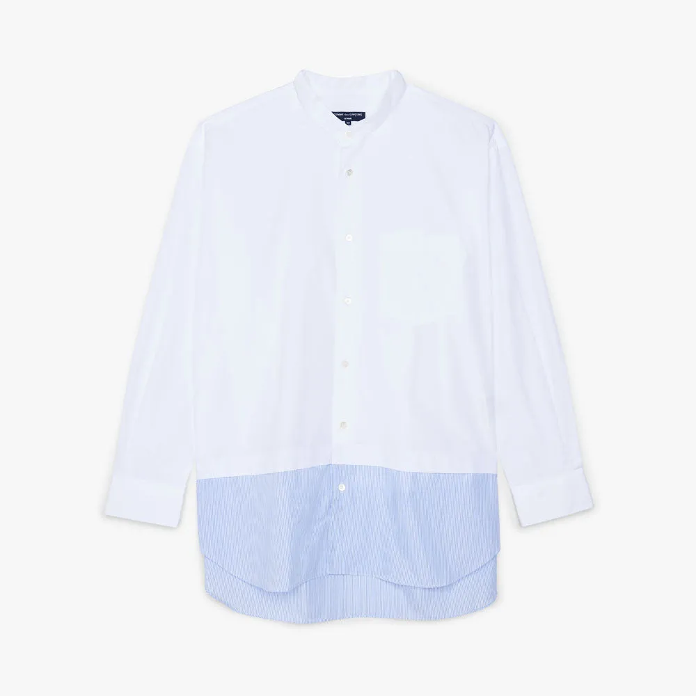 Plus size option COMME des GAR?ONS HOMME Panel Button Up Shirt / White