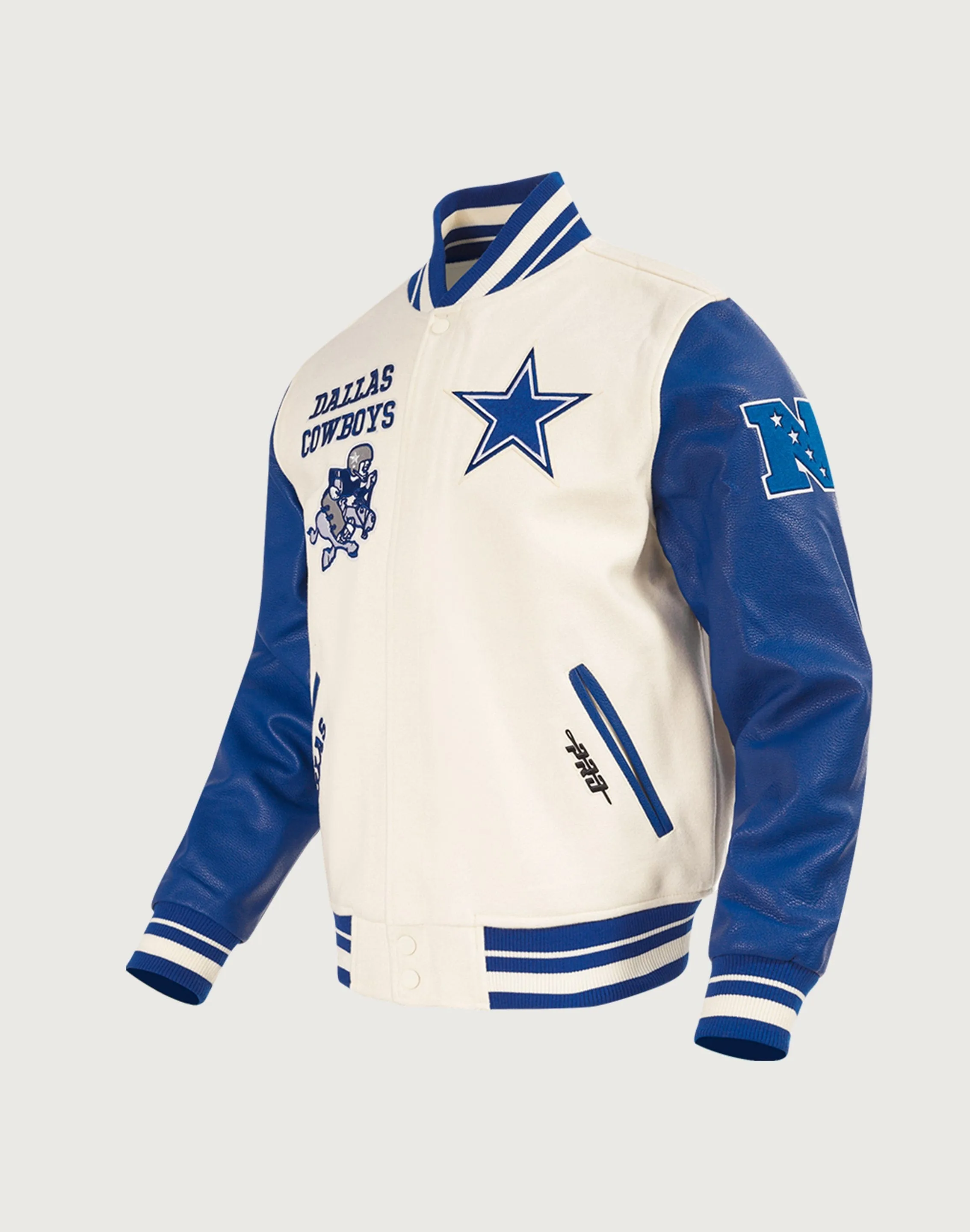 Red Flash Pro Standard NFL Dallas Cowboys Retro Classic Rib Wool Varsity Jacket