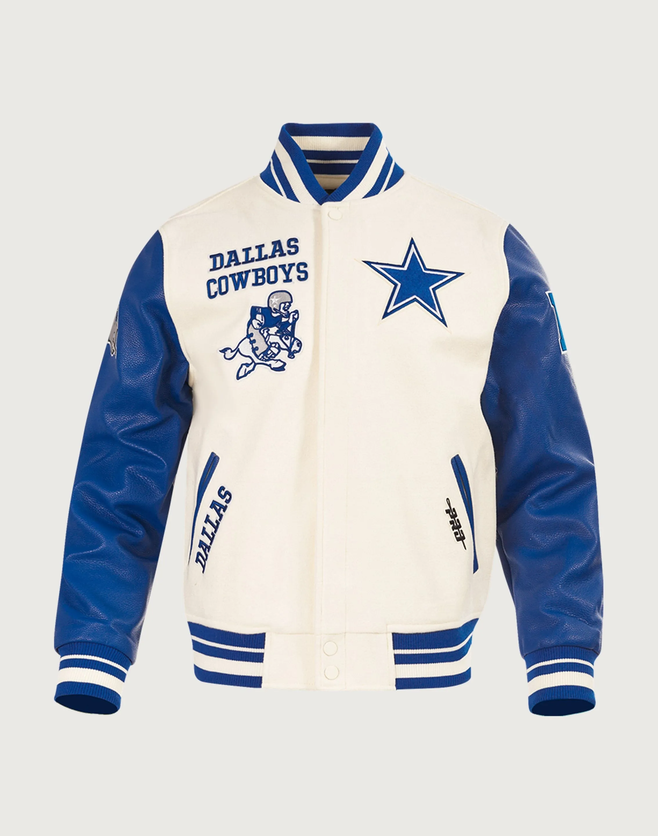 Rich Tone Family Style Pro Standard NFL Dallas Cowboys Retro Classic Rib Wool Varsity Jacket