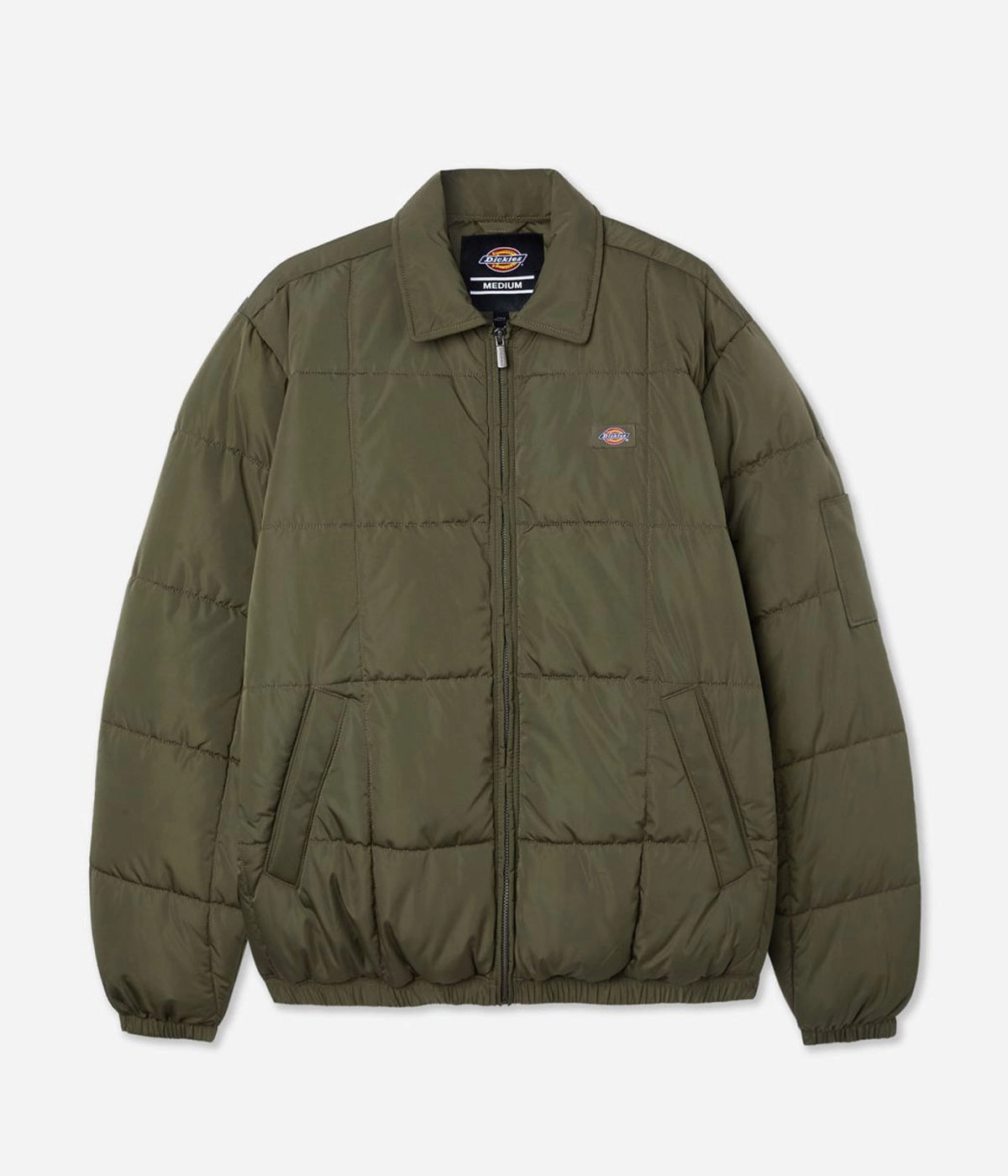 Dickies Eisenhower Puffer Jacket Green Material Windproof Technology