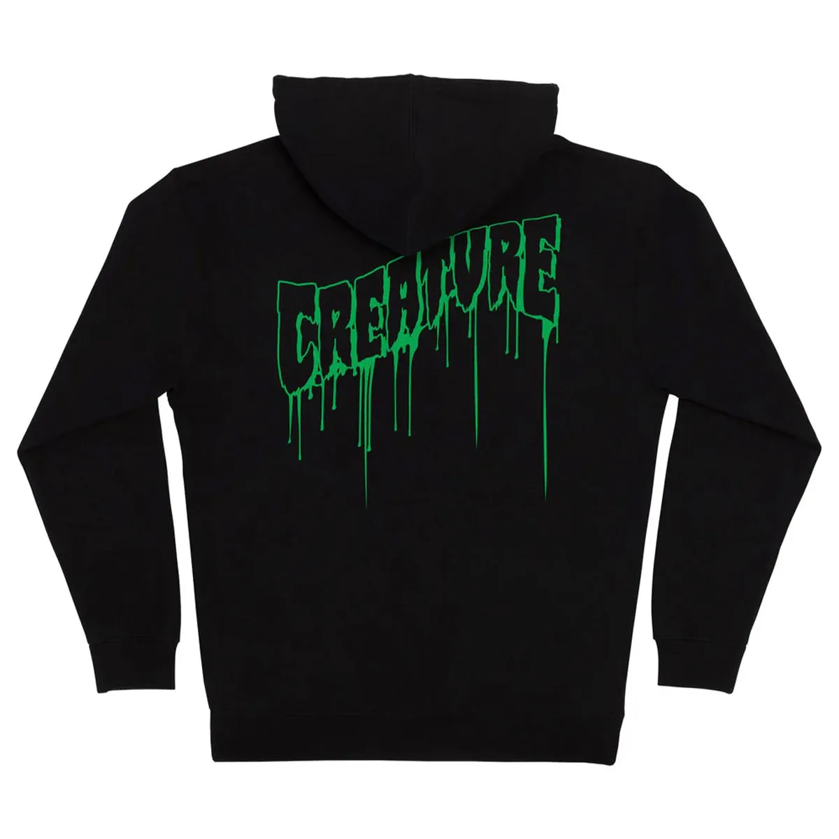 Creature - Logo Outline Drip Zip Hoodie Black Date Night Casual country style